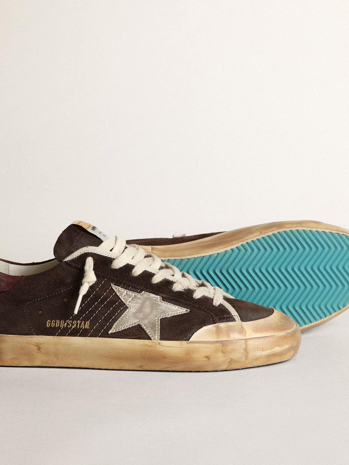 Golden Goose Men’s Super-Star Penstar In Brown Suede With A Platinum Star - Sneaker Türkiye