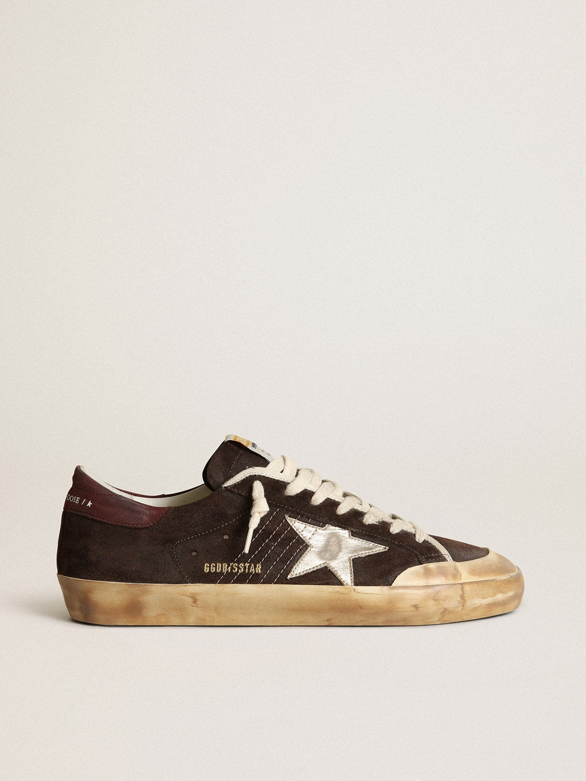Golden Goose Men’s Super-Star Penstar In Brown Suede With A Platinum Star - Sneaker Türkiye