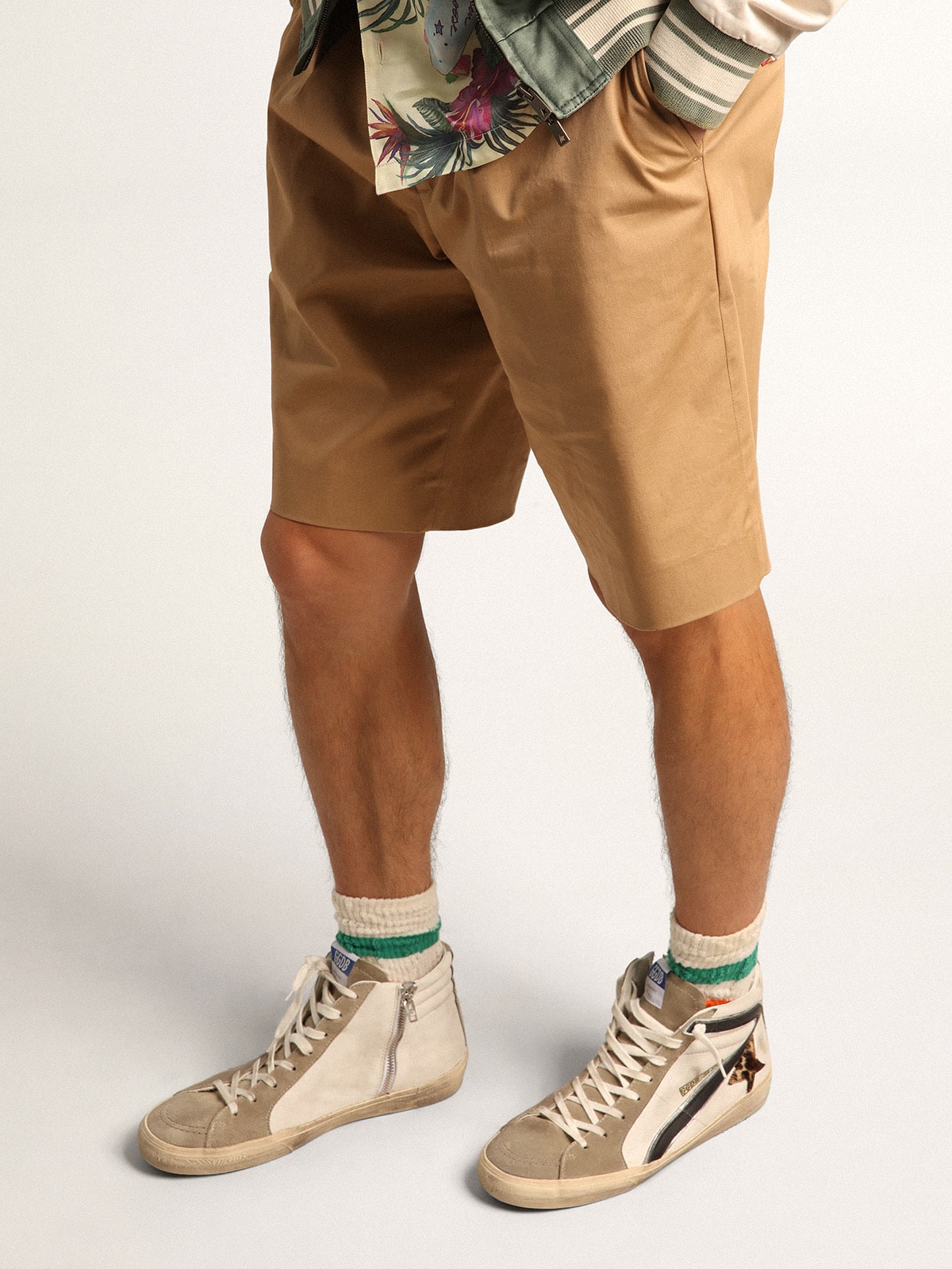 Golden Goose Men’s Slide With Leopard Print Pony Skin Star And Black Flash - Sneaker Türkiye