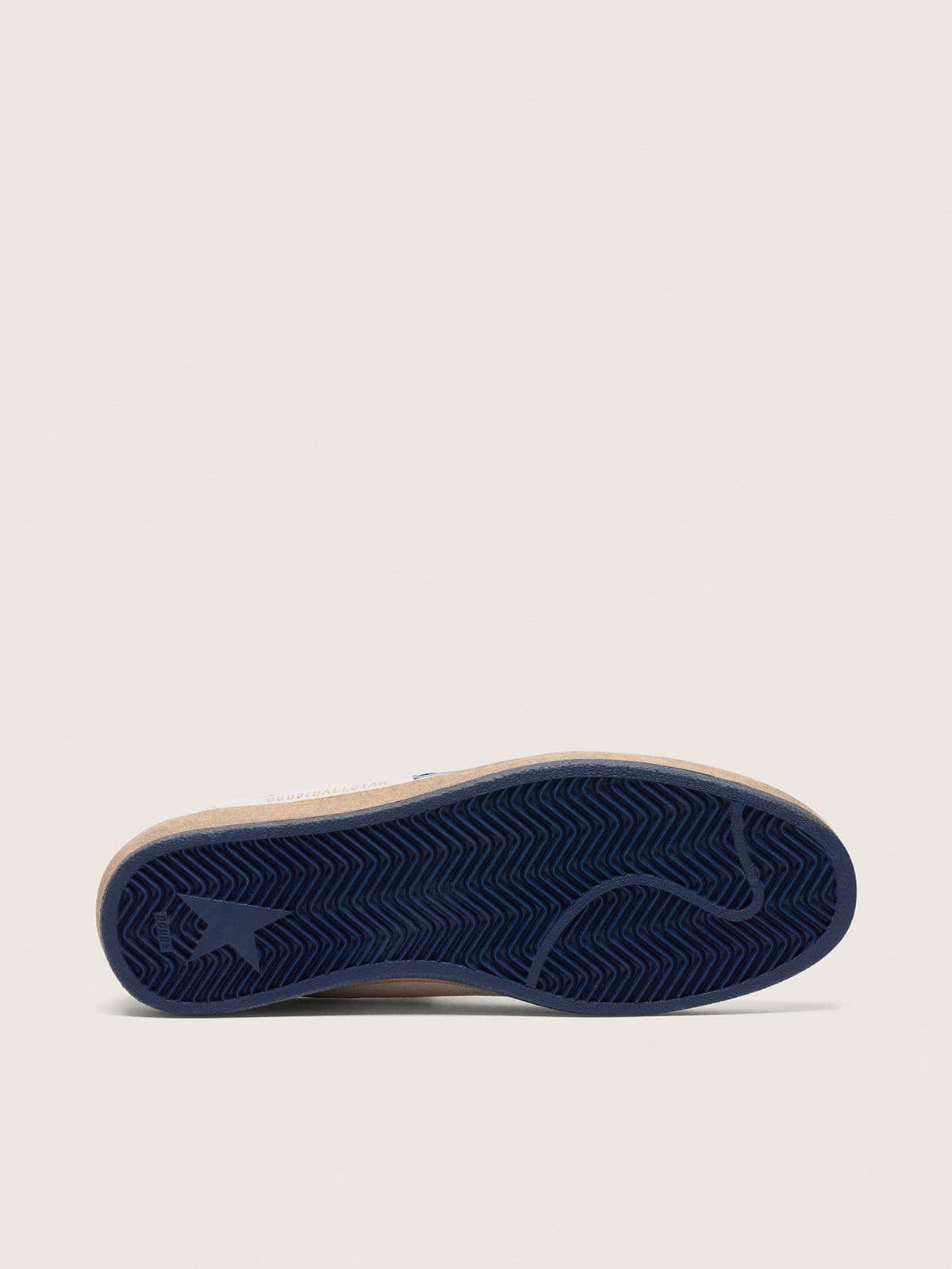 Golden Goose Men’s Ball Star In White Nappa With Blue Star And Heel Tab - Sneaker Türkiye