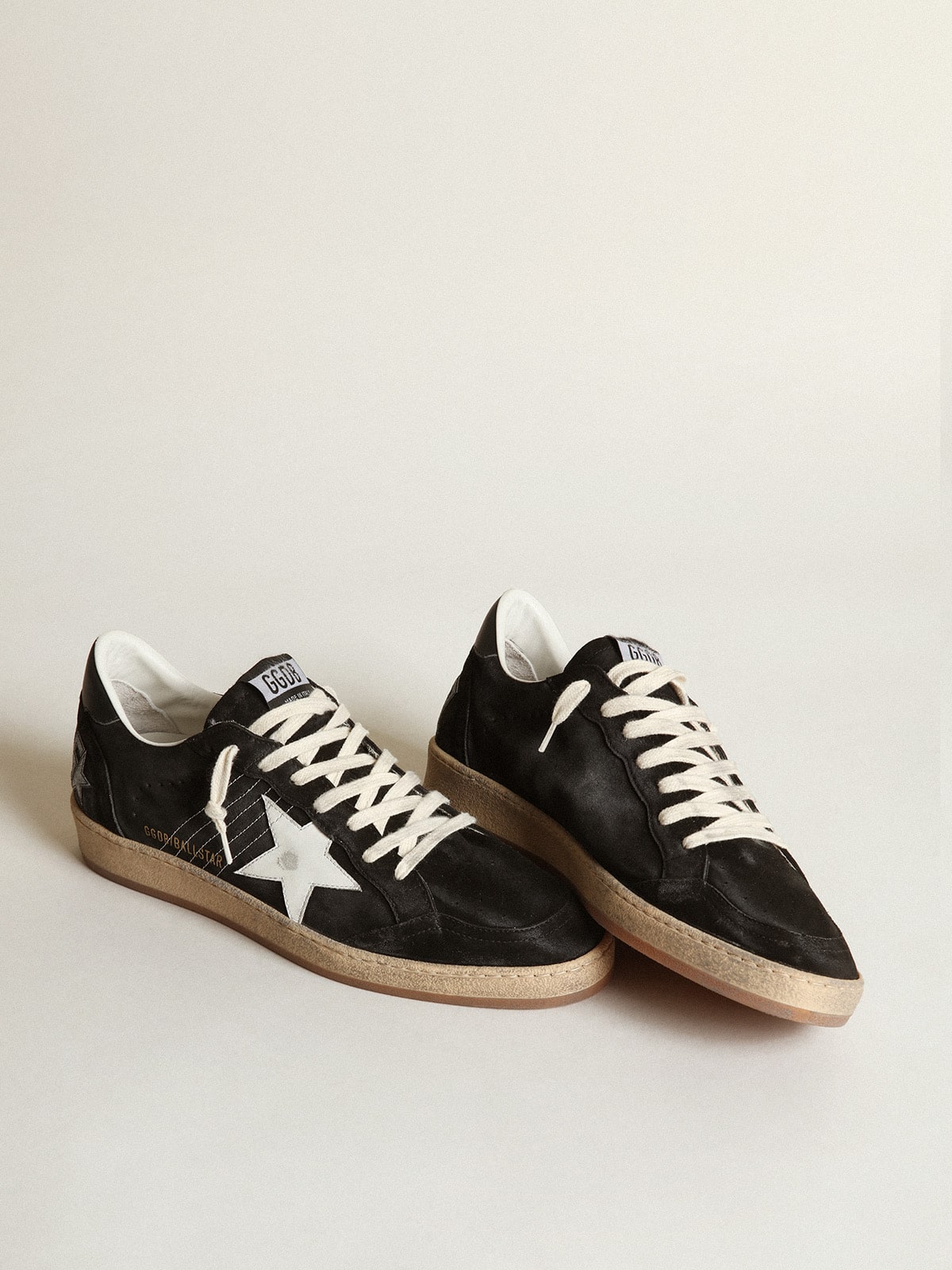 Golden Goose Men’s Ball Star In Black Suede With White Leather Star - Sneaker Türkiye