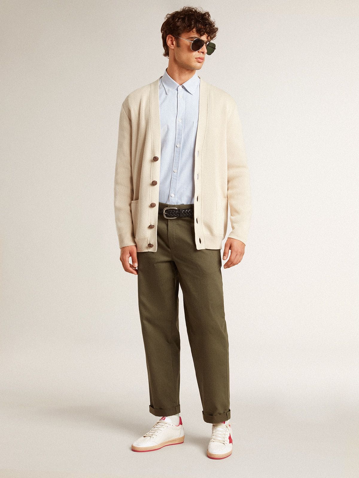 Golden Goose Men’s Ball Star Wishes In White Leather With A Red Star And Heel Tab - Sneaker Türkiye