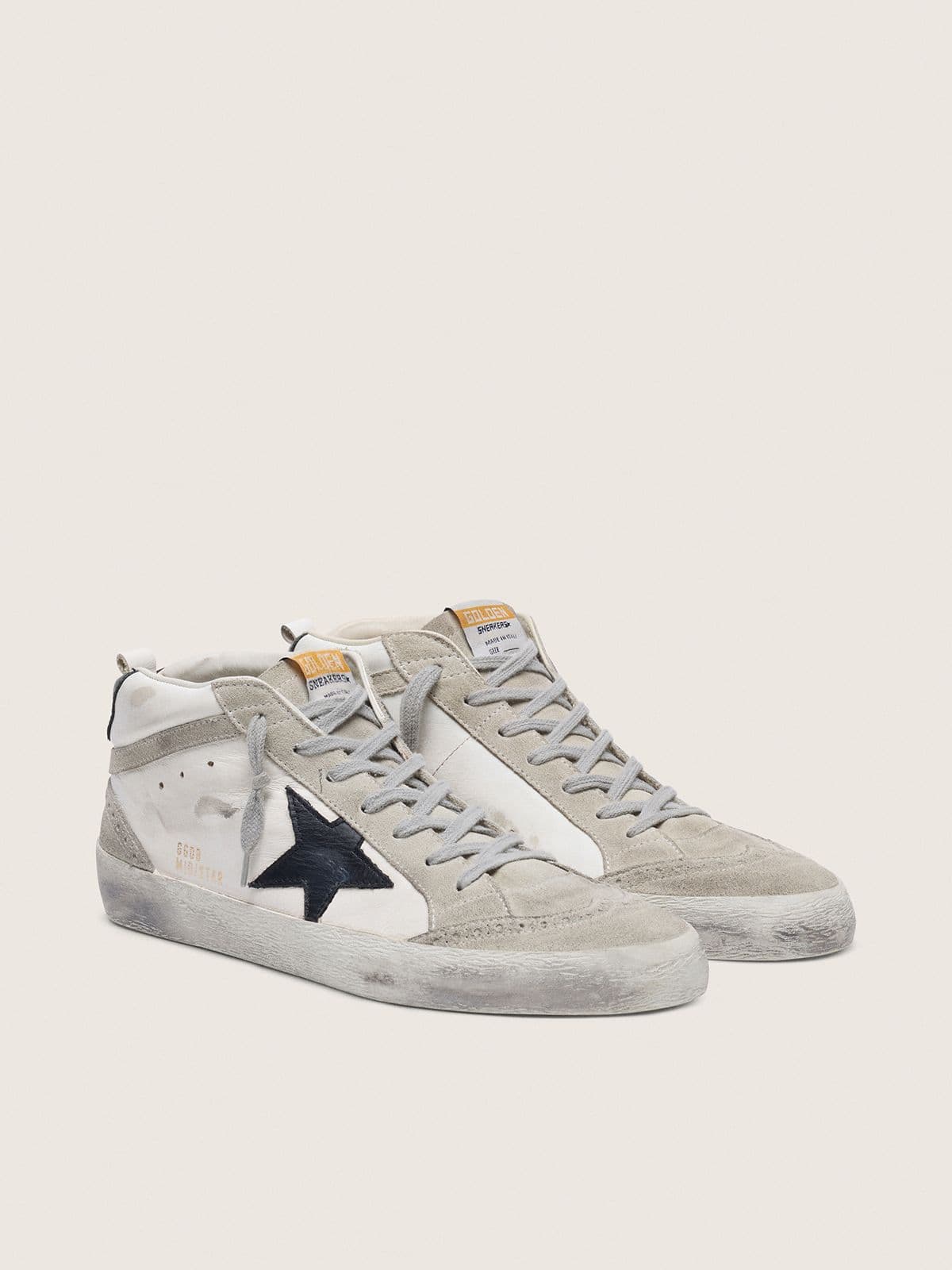 Golden Goose Men’s Mid Star White With Black Star - Sneaker Türkiye