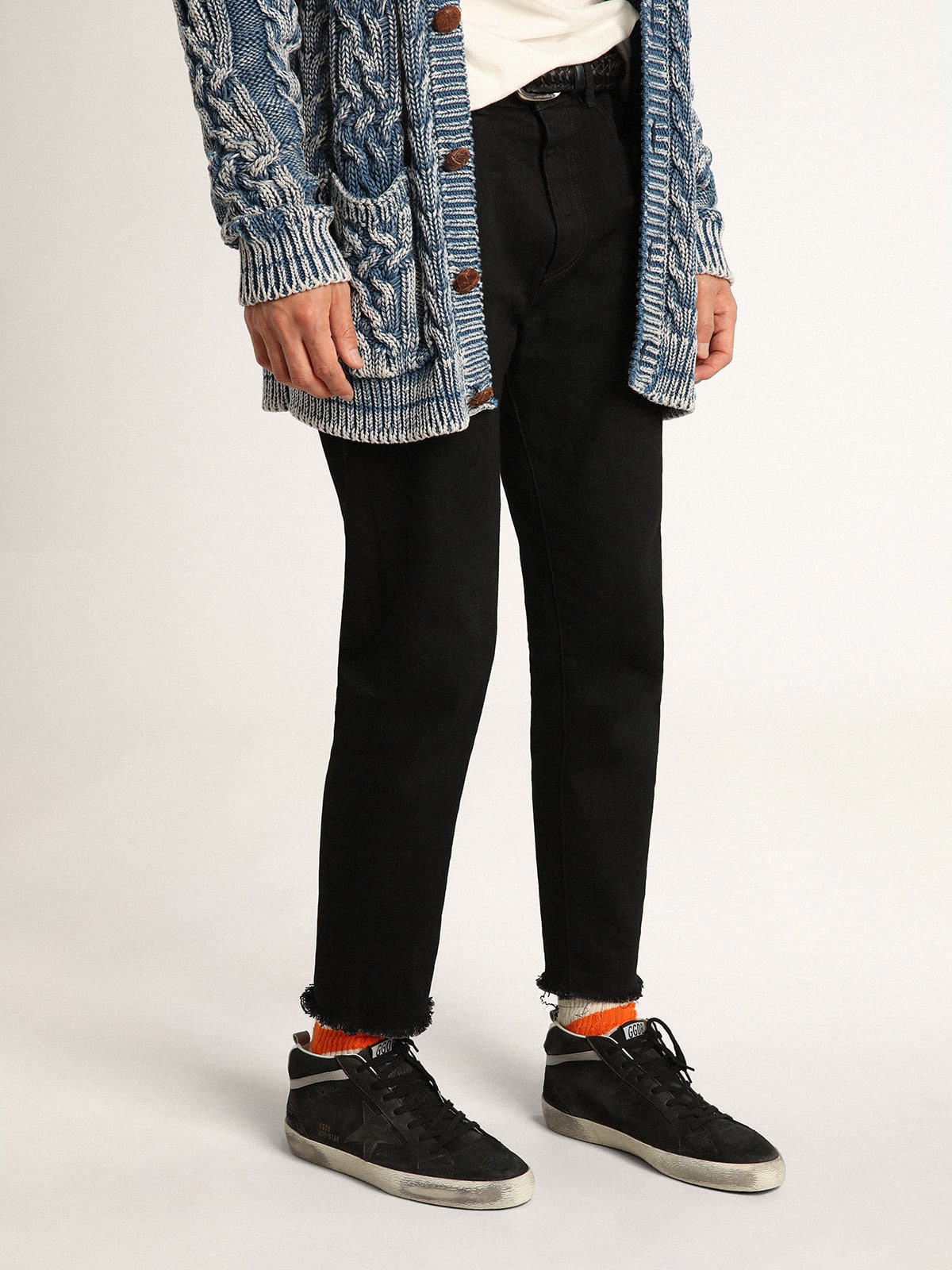 Golden Goose Men’s Mid Star In Nubuck With Black Leather Star And Silver Flash - Sneaker Türkiye