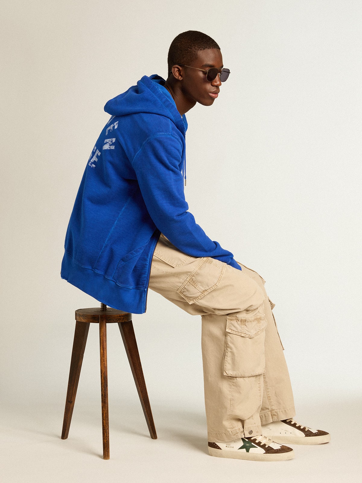 Golden Goose Mid Star With Green Leather Star And Blue Leather Flash - Sneaker Türkiye