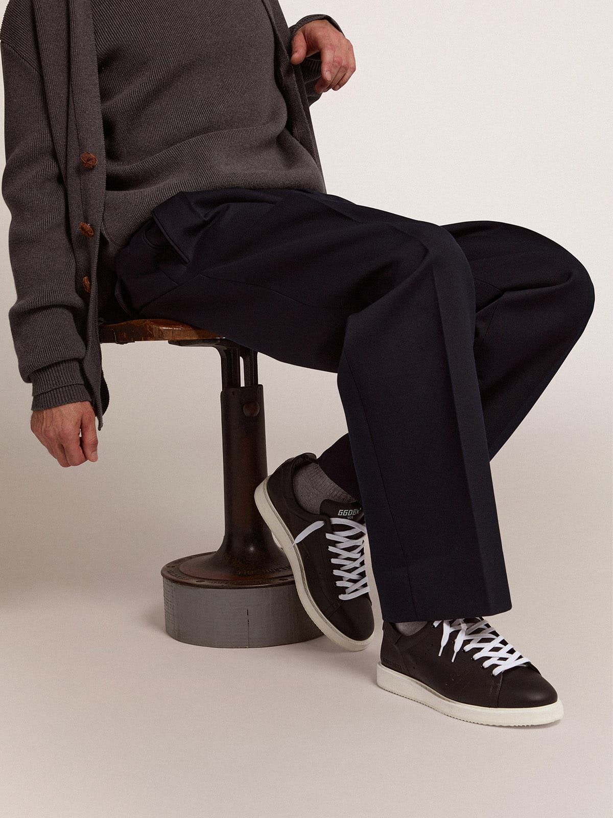Golden Goose Men’s Starter In Leather With Star Printed On The Heel Tab - Sneaker Türkiye