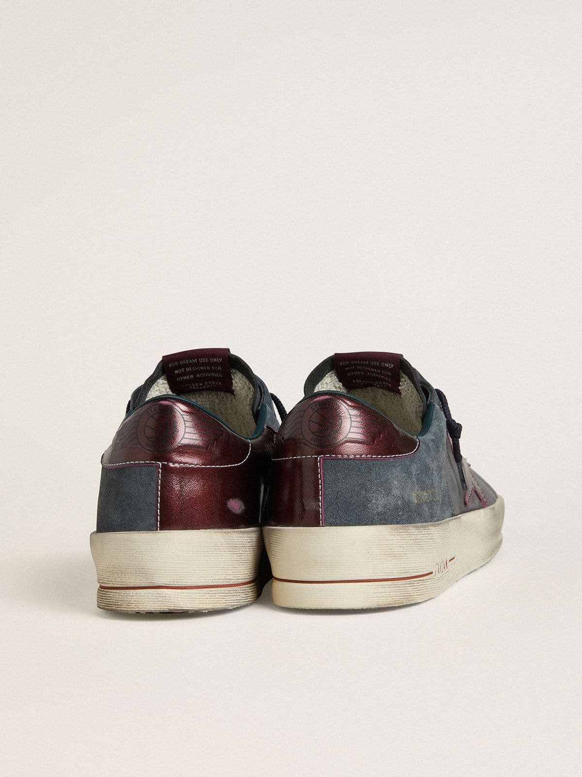 Golden Goose Men’s Stardan LTD In Anthracite Nubuck And Blue Suede With Metallic Leather Star - Sneaker Türkiye