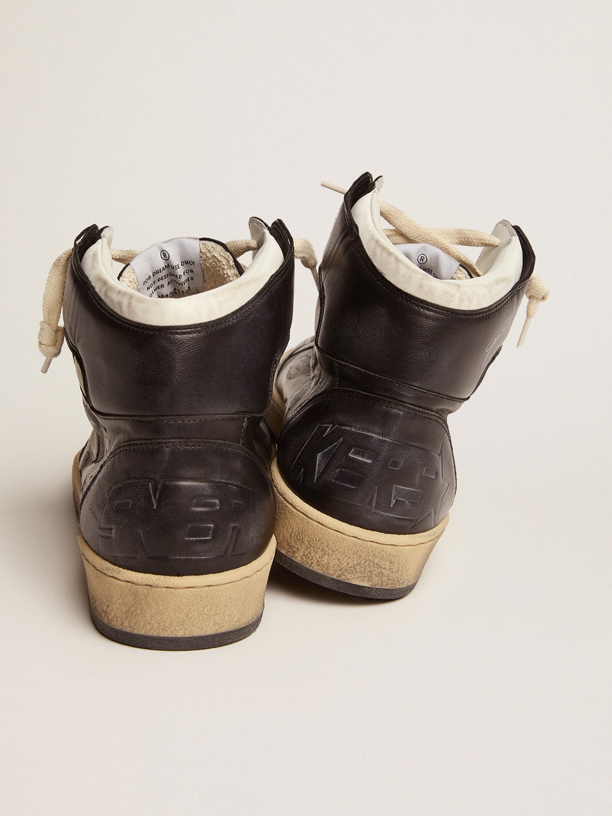 Golden Goose Sky-Star In Black Nappa Leather With White Leather Star - Sneaker Türkiye