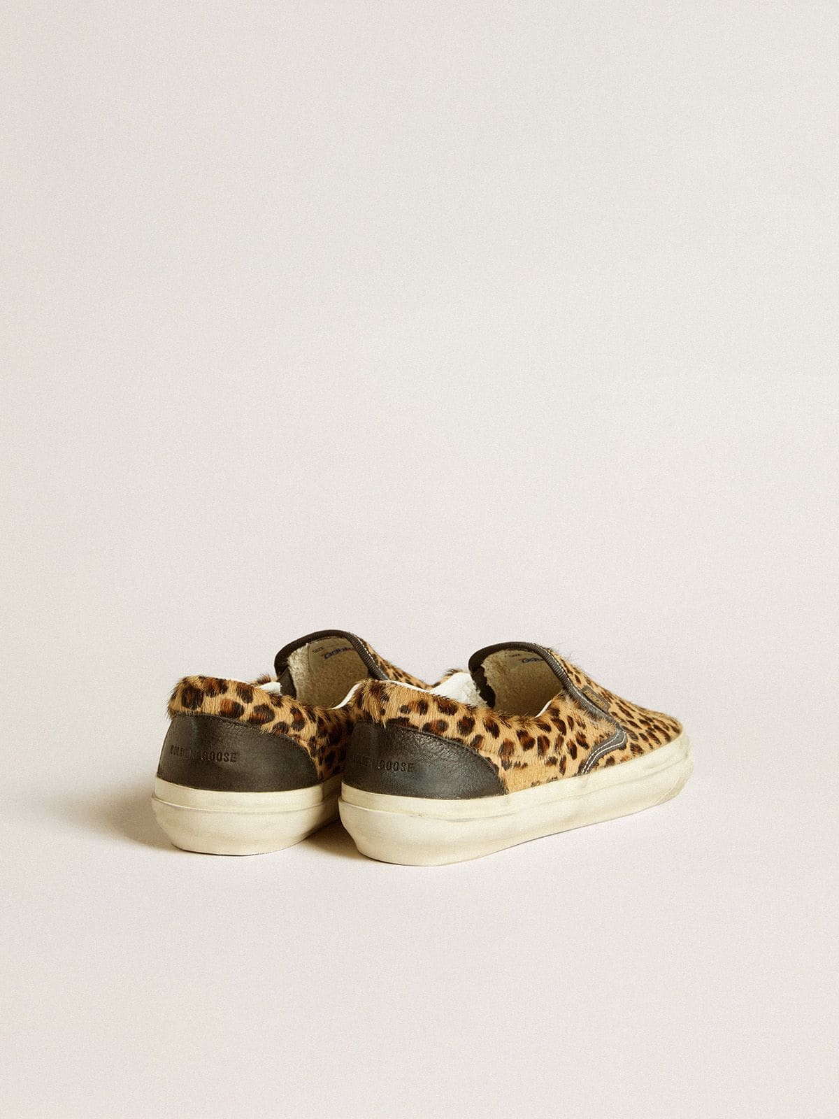 Golden Goose Men’s VCE Penstar In Leopard-Print Pony Skin With Black Leather Heel Tab - Sneaker Türkiye