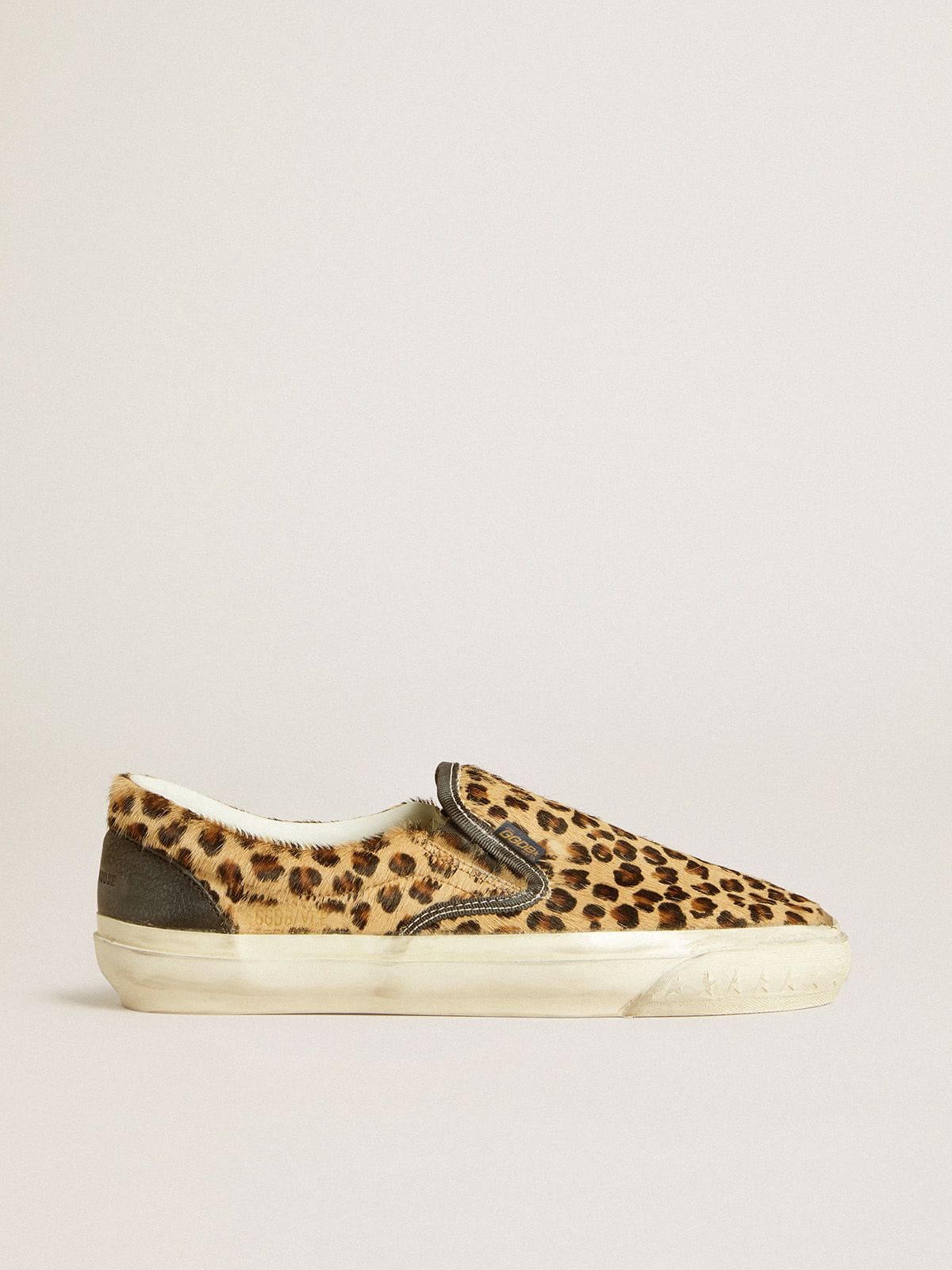 Golden Goose Men’s VCE Penstar In Leopard-Print Pony Skin With Black Leather Heel Tab - Sneaker Türkiye