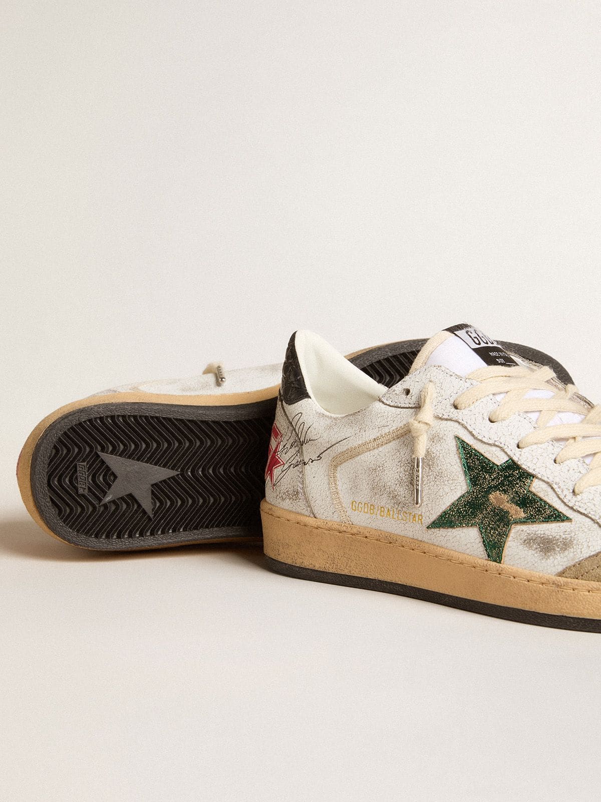 Golden Goose Men’s Ball Star With Metallic Leather Star And Gray Leather Heel Tab - Sneaker Türkiye