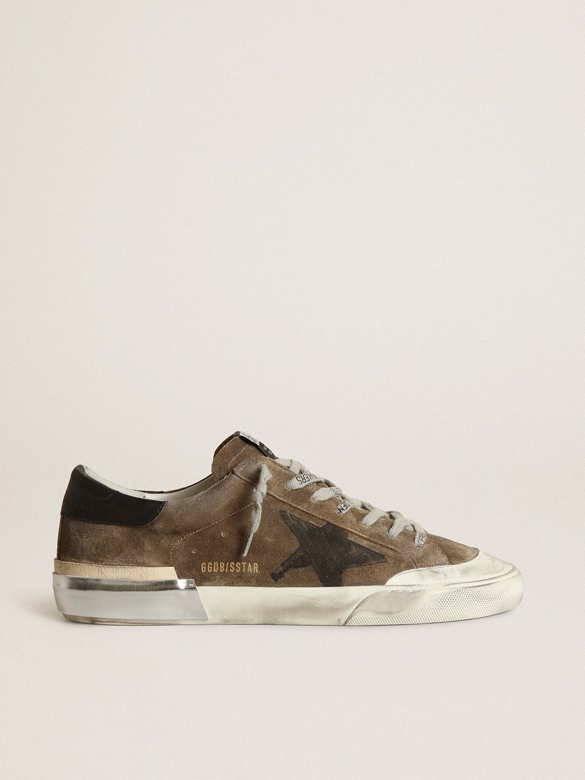 Golden Goose Super-Star In Military-Green Suede With Screen-Printed Star - Sneaker Türkiye