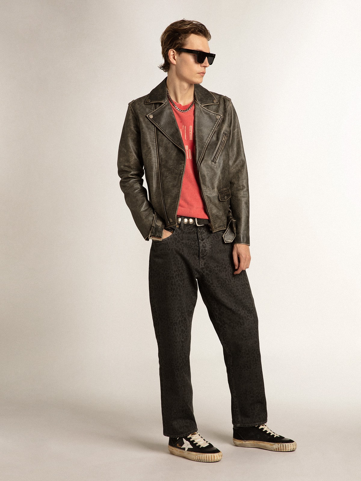Golden Goose Men’s Mid Star In Black Nappa And Suede With White Leather Star - Sneaker Türkiye