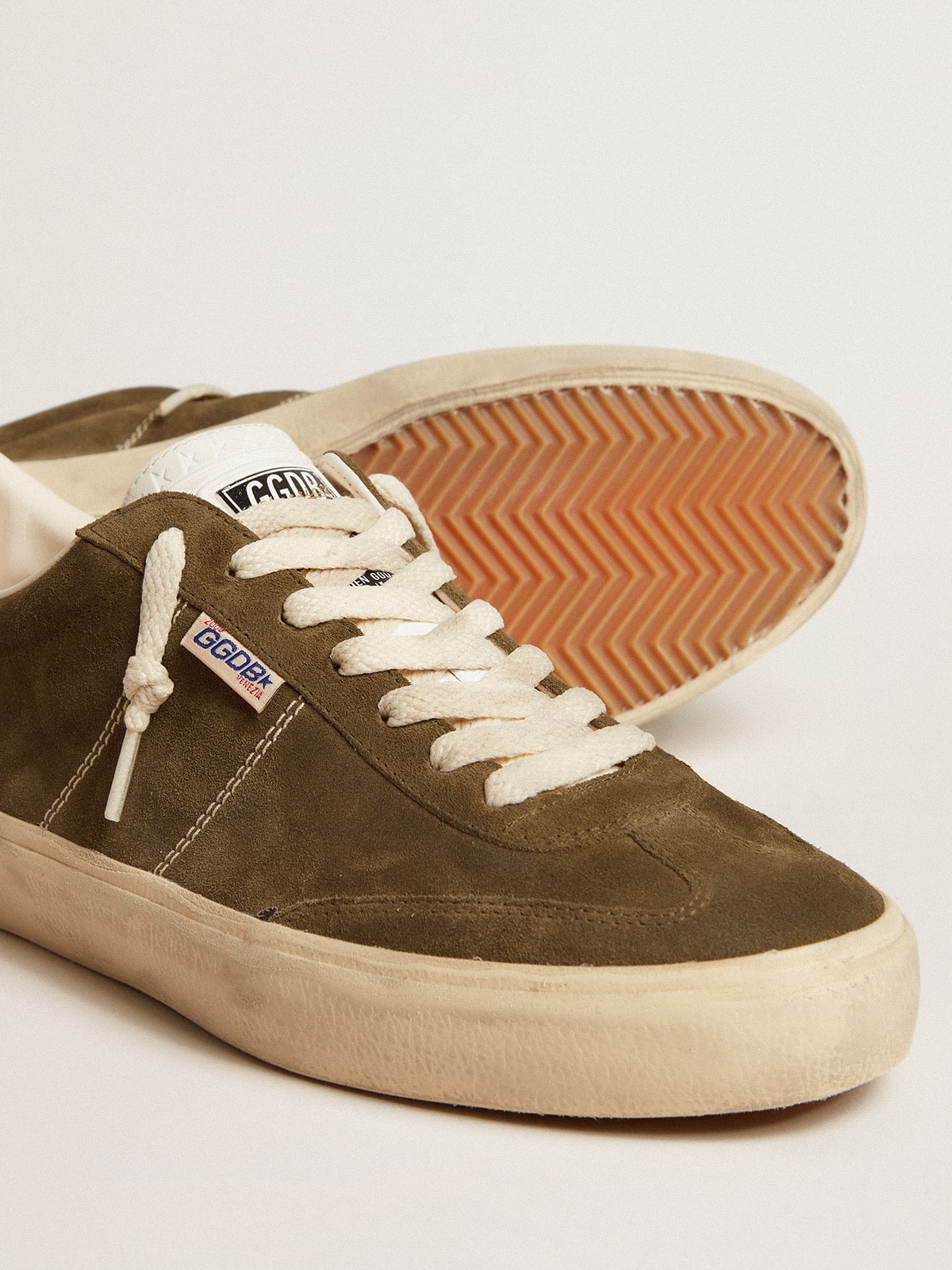 Golden Goose Men’s Soul Star In Green Suede With White Leather Heel Tab And Tongue - Sneaker Türkiye