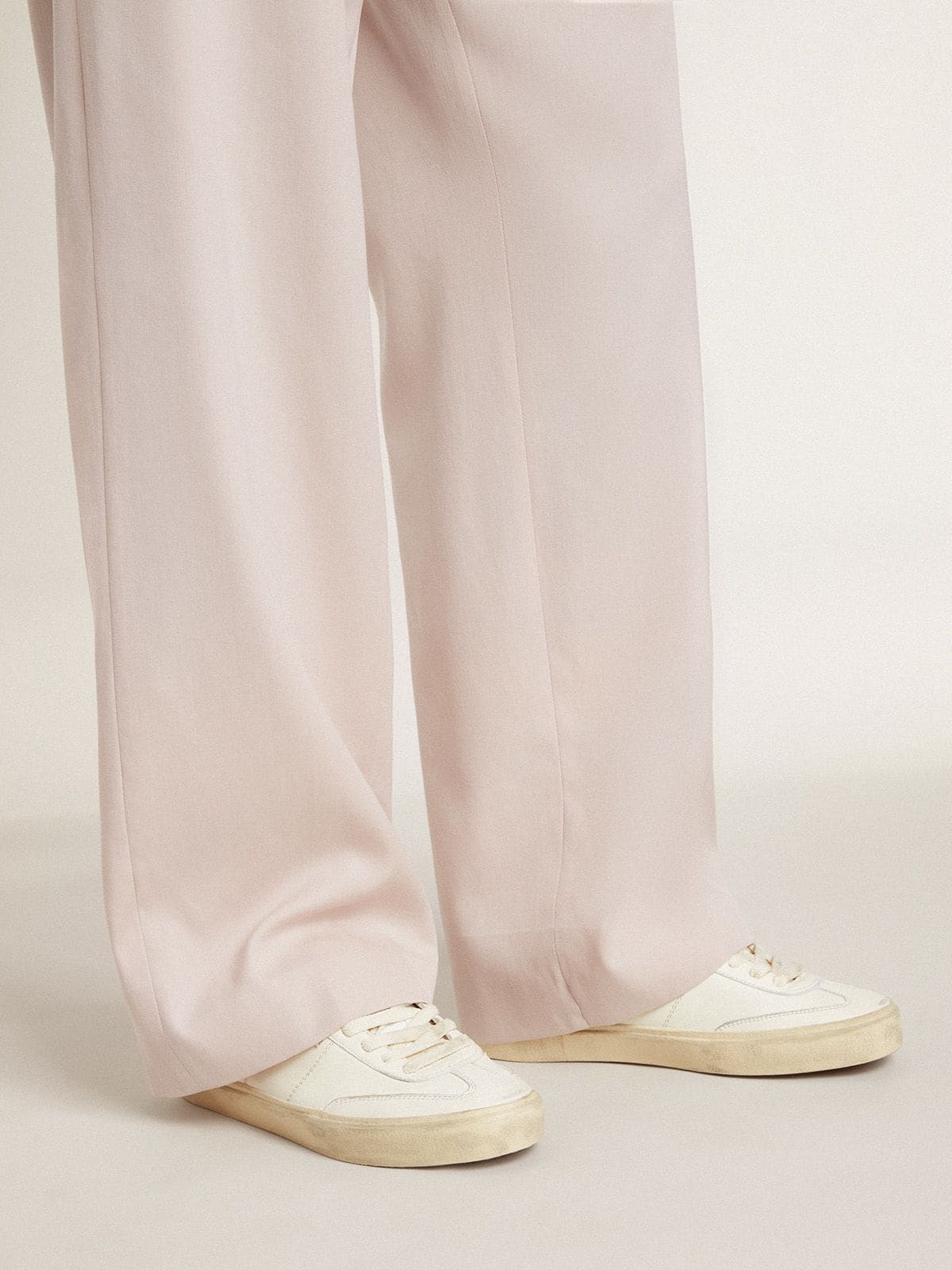 Golden Goose Soul Star In White Nappa Leather With White Leather Star - Sneaker Türkiye