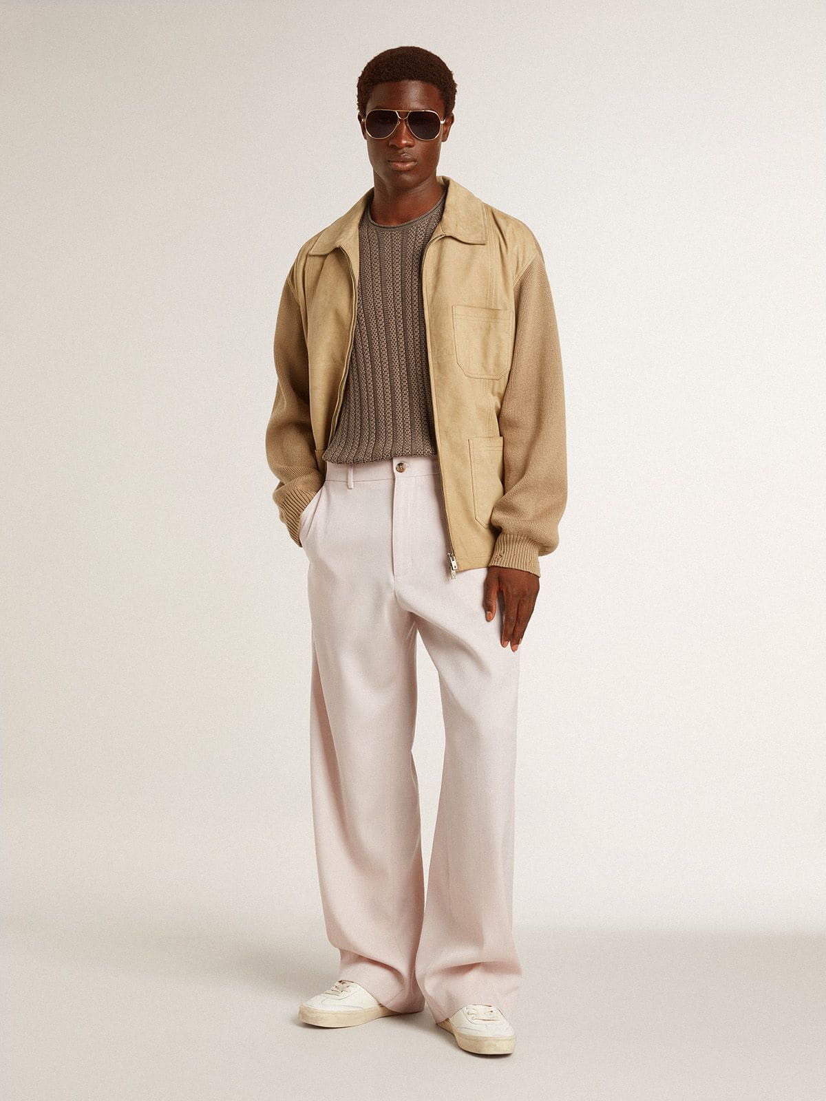 Golden Goose Soul Star In White Nappa Leather With White Leather Star - Sneaker Türkiye