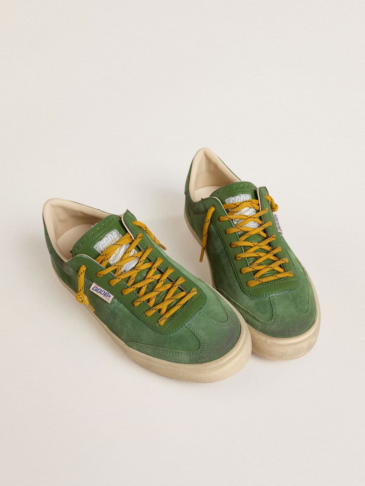 Golden Goose Men’s Soul Star In Green Suede With Green Leather Heel Tab - Sneaker Türkiye