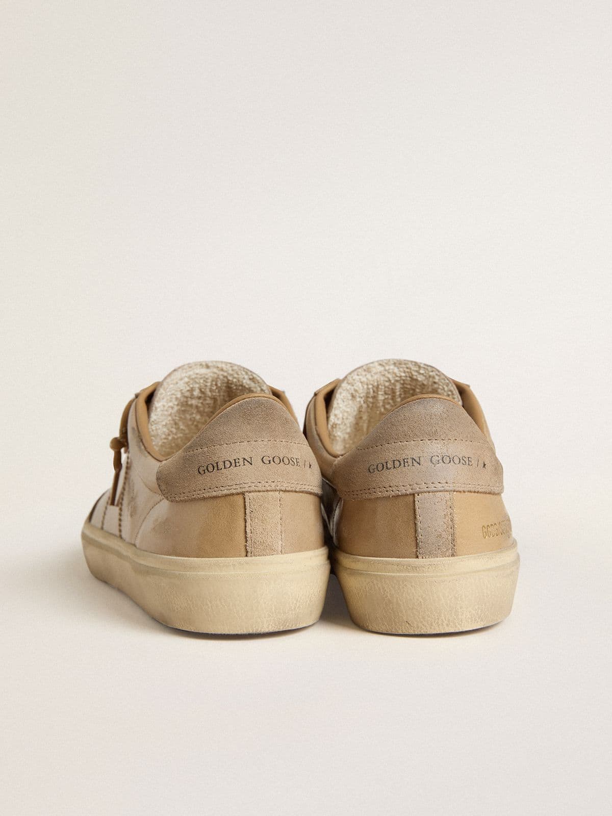 Golden Goose Men’s Soul Star In Beige Naplak With Beige Suede Heel Tab - Sneaker Türkiye