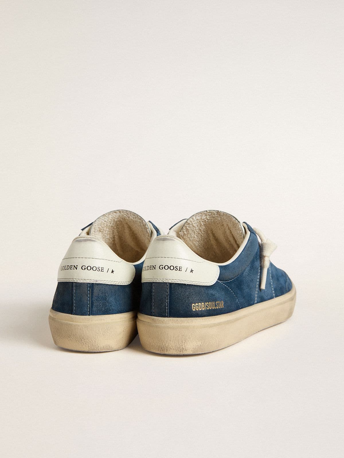 Golden Goose Men’s Soul Star In Blue Suede With White Leather Heel Tab - Sneaker Türkiye