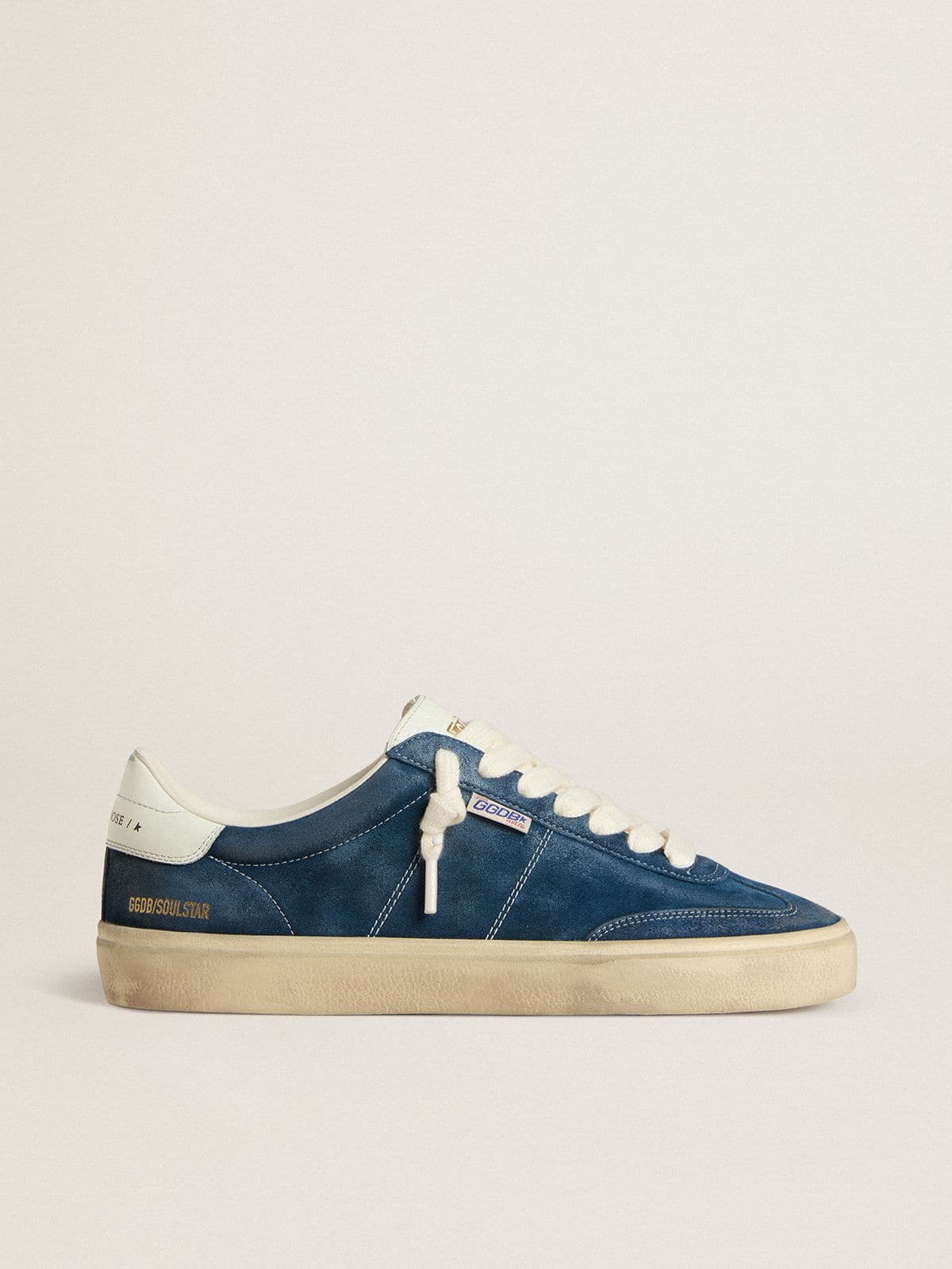 Golden Goose Men’s Soul Star In Blue Suede With White Leather Heel Tab - Sneaker Türkiye
