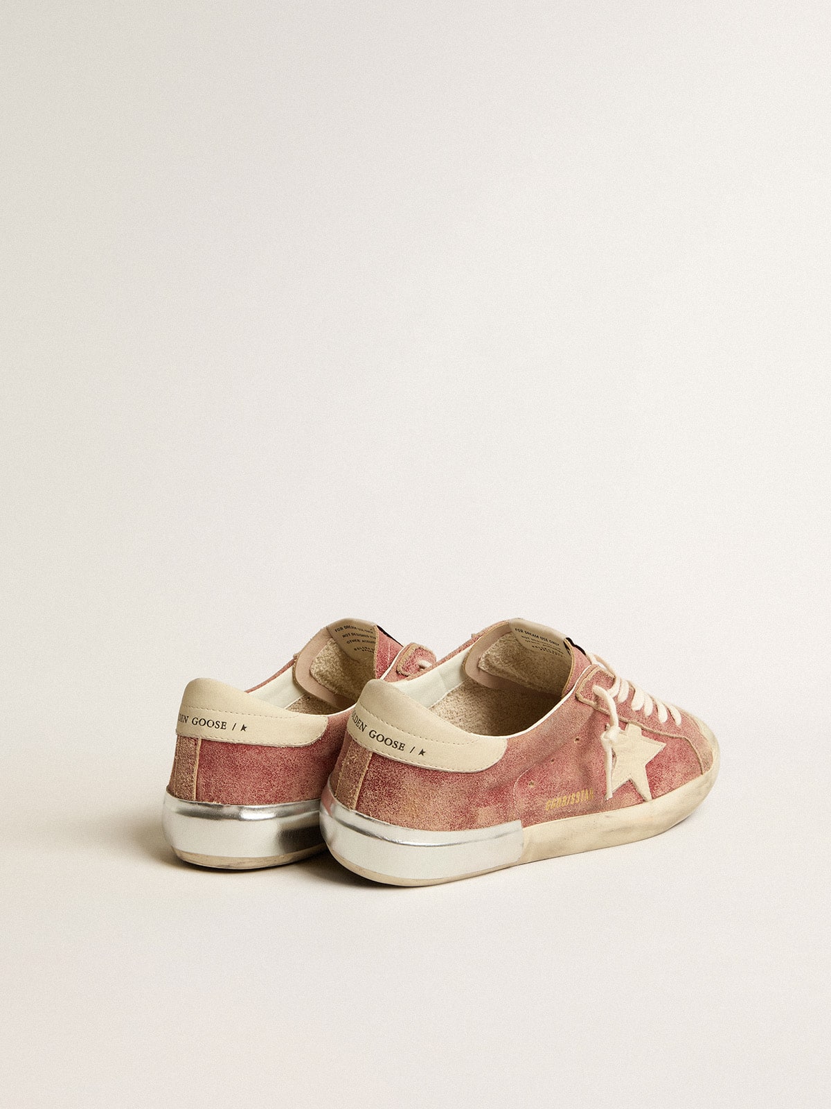 Golden Goose Men’s Super-Star In Red Leather With Cream Nubuck Star And Heel Tab - Sneaker Türkiye