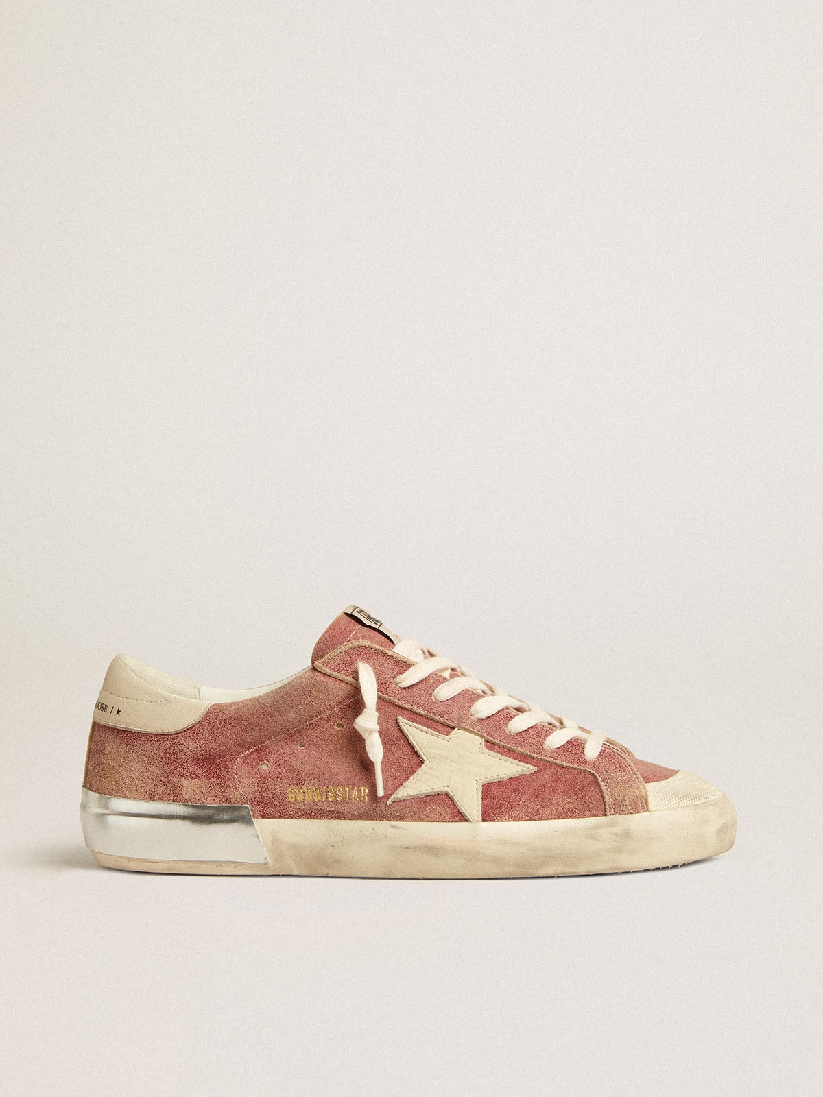 Golden Goose Men’s Super-Star In Red Leather With Cream Nubuck Star And Heel Tab - Sneaker Türkiye