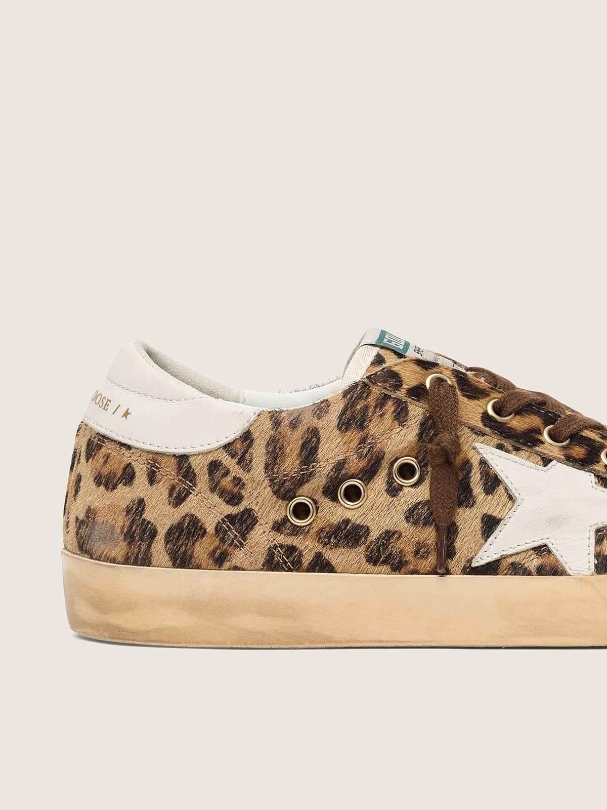 Golden Goose Women’s Super-Star In Leopard-Print Pony Skin With Leather Star And Heel Tab - Sneaker Türkiye