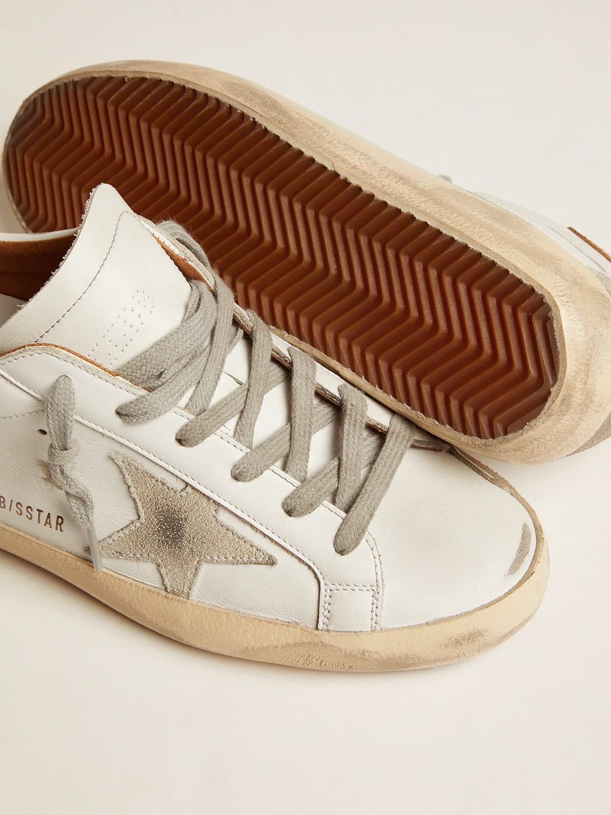 Golden Goose Women’s Super-Star Sneakers With Suede Star And Brown Heel Tab - Sneaker Türkiye