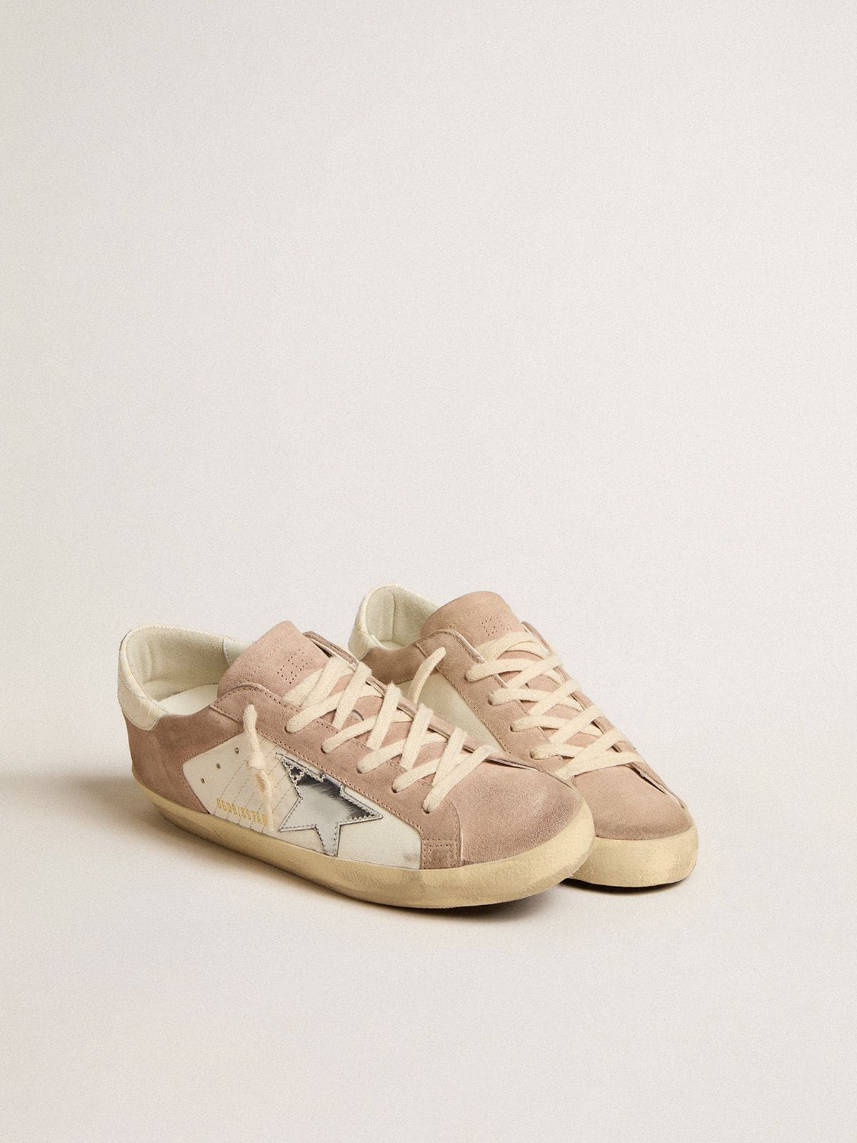 Golden Goose Women’s Super-Star Sneakers In Pink Suede With Silver Metallic Leather Star - Sneaker Türkiye