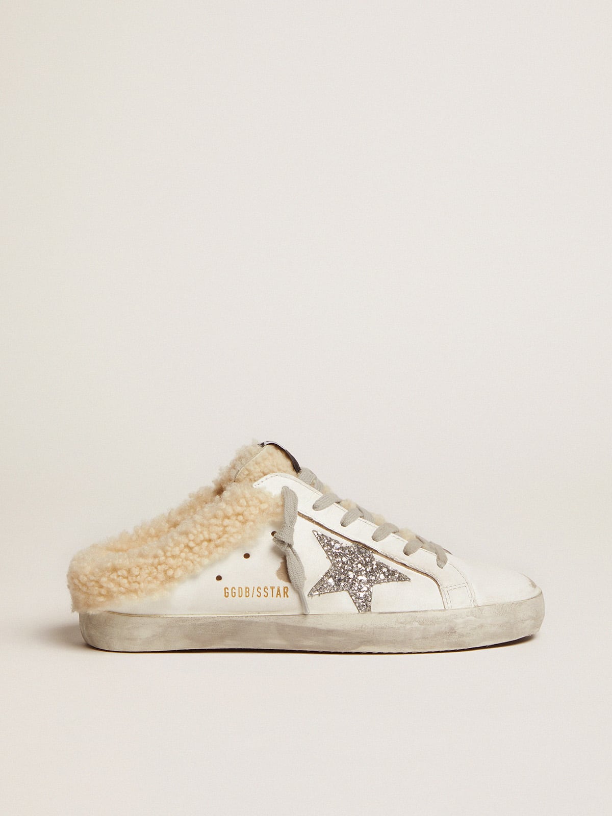 Golden Goose Women’s Super-Star Sabot In White Leather And Shearling Lining - Sneaker Türkiye