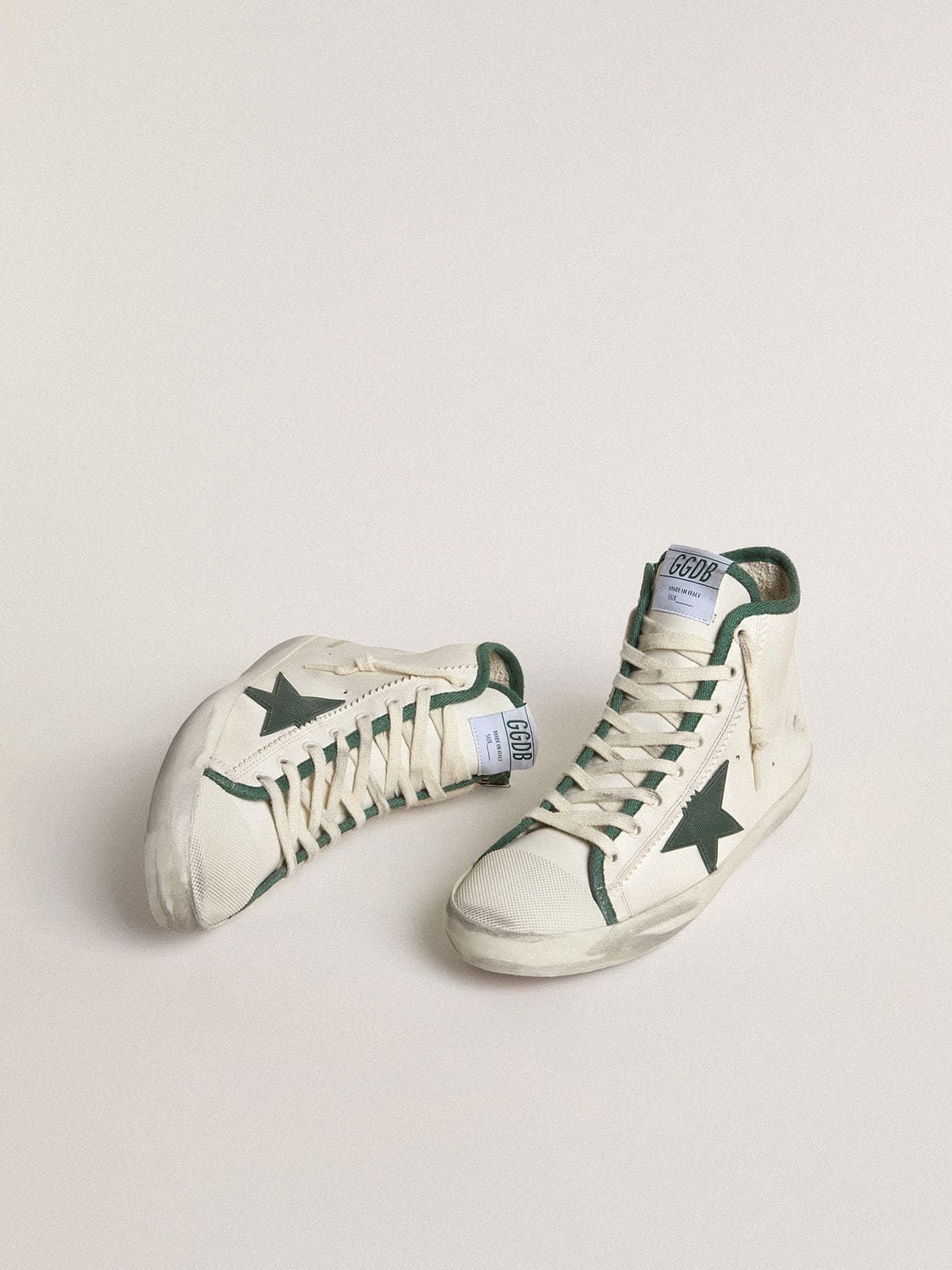 Golden Goose Women’s Francy LTD In Nappa Leather With Green Rubber Star - Sneaker Türkiye