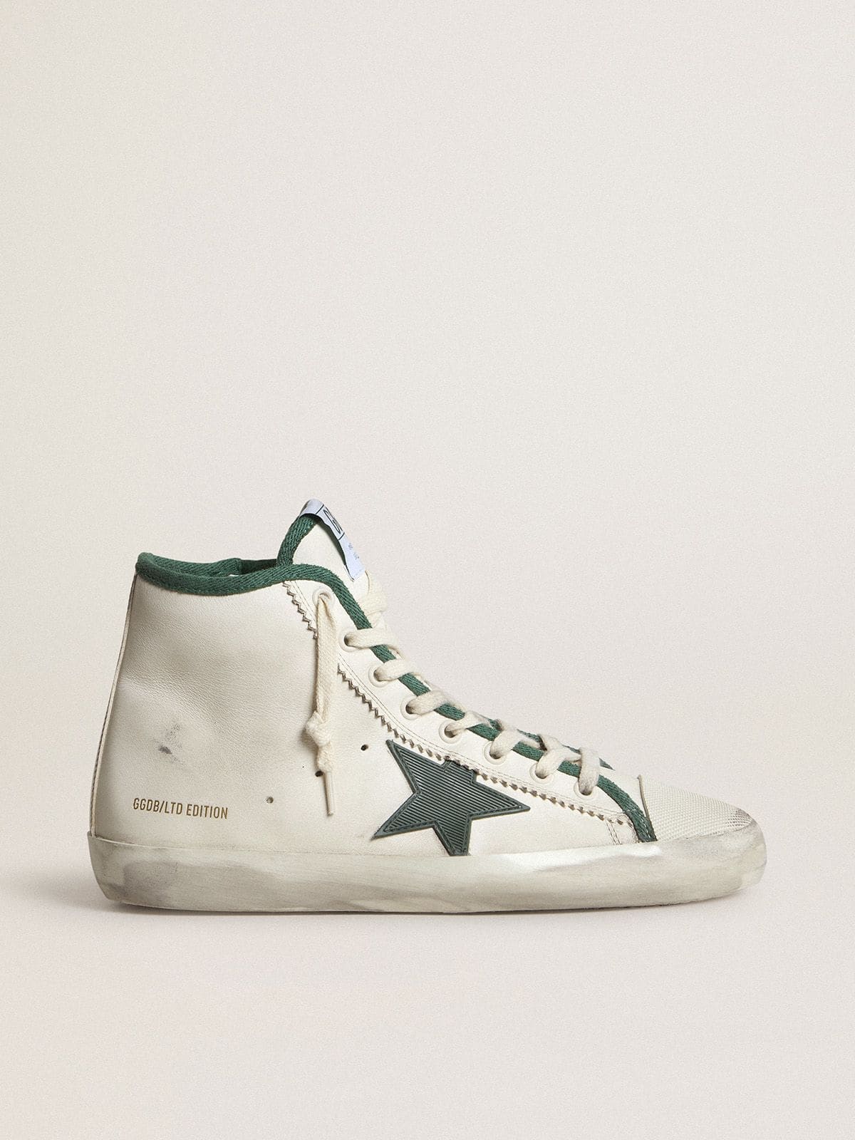 Golden Goose Women’s Francy LTD In Nappa Leather With Green Rubber Star - Sneaker Türkiye