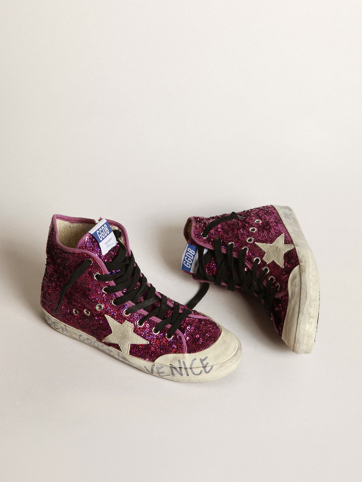 Golden Goose Francy Sneakers With Sequins And Handwritten Lettering On The Outsole - Sneaker Türkiye