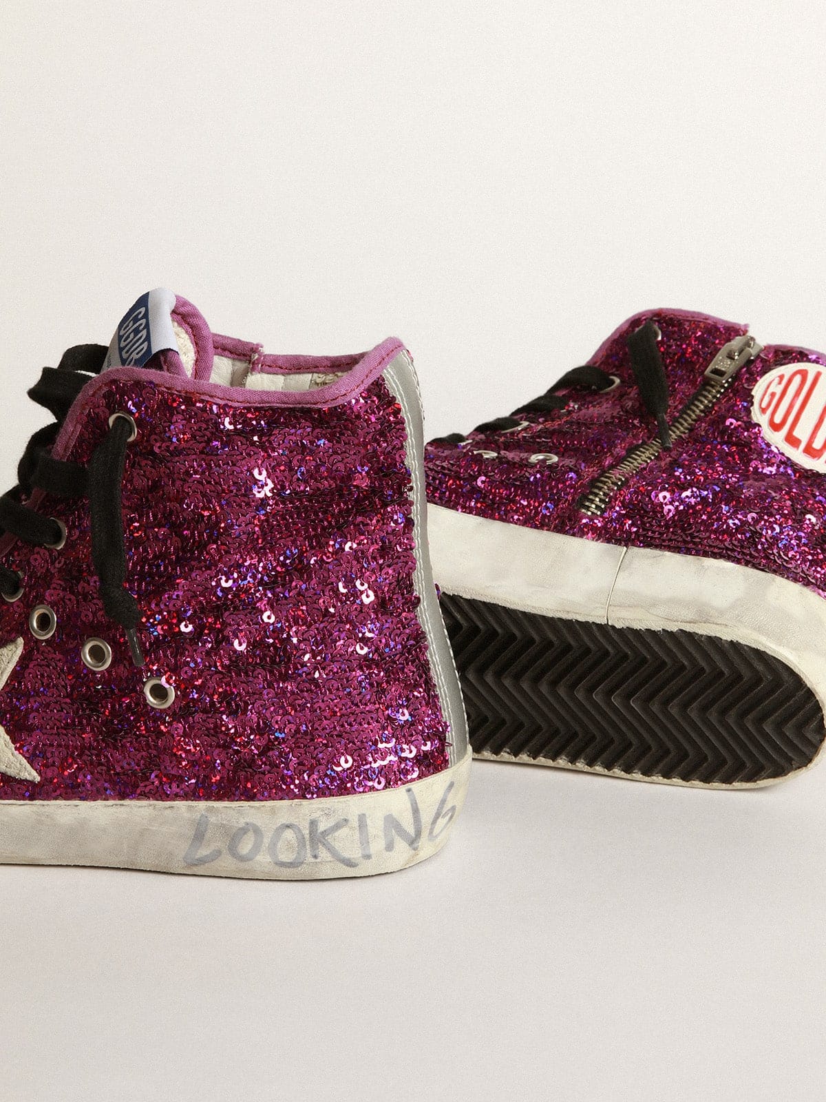 Golden Goose Francy Sneakers With Sequins And Handwritten Lettering On The Outsole - Sneaker Türkiye