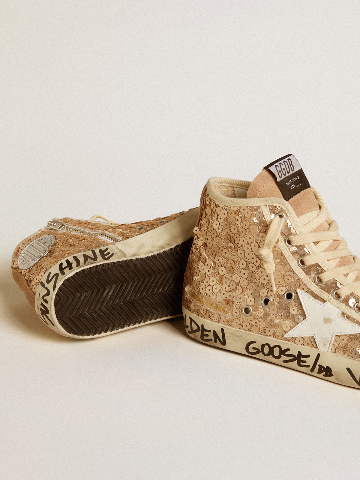 Golden Goose Francy Penstar In Sequins With Leather Star And Suede Inserts - Sneaker Türkiye