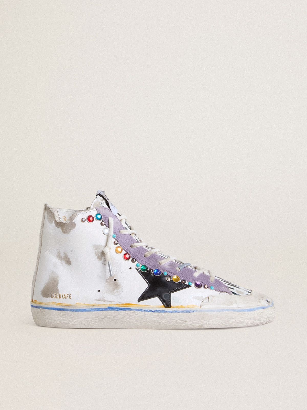 Golden Goose Women’s Francy Penstar LAB With Black Leather Star And Multicolor Studs - Sneaker Türkiye