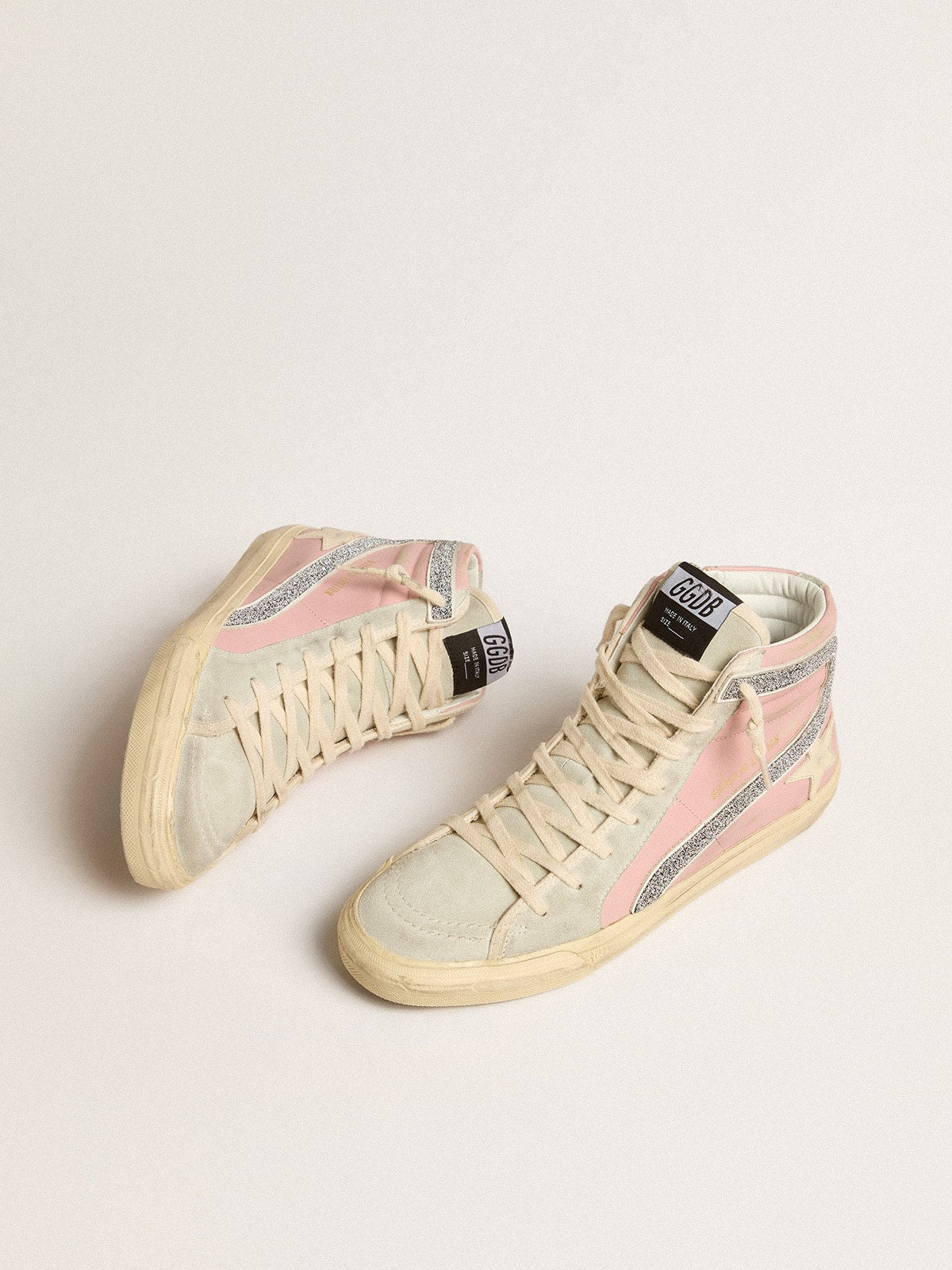 Golden Goose Pink Slide LTD With Leather Star And Swarovski Crystal Flash - Sneaker Türkiye