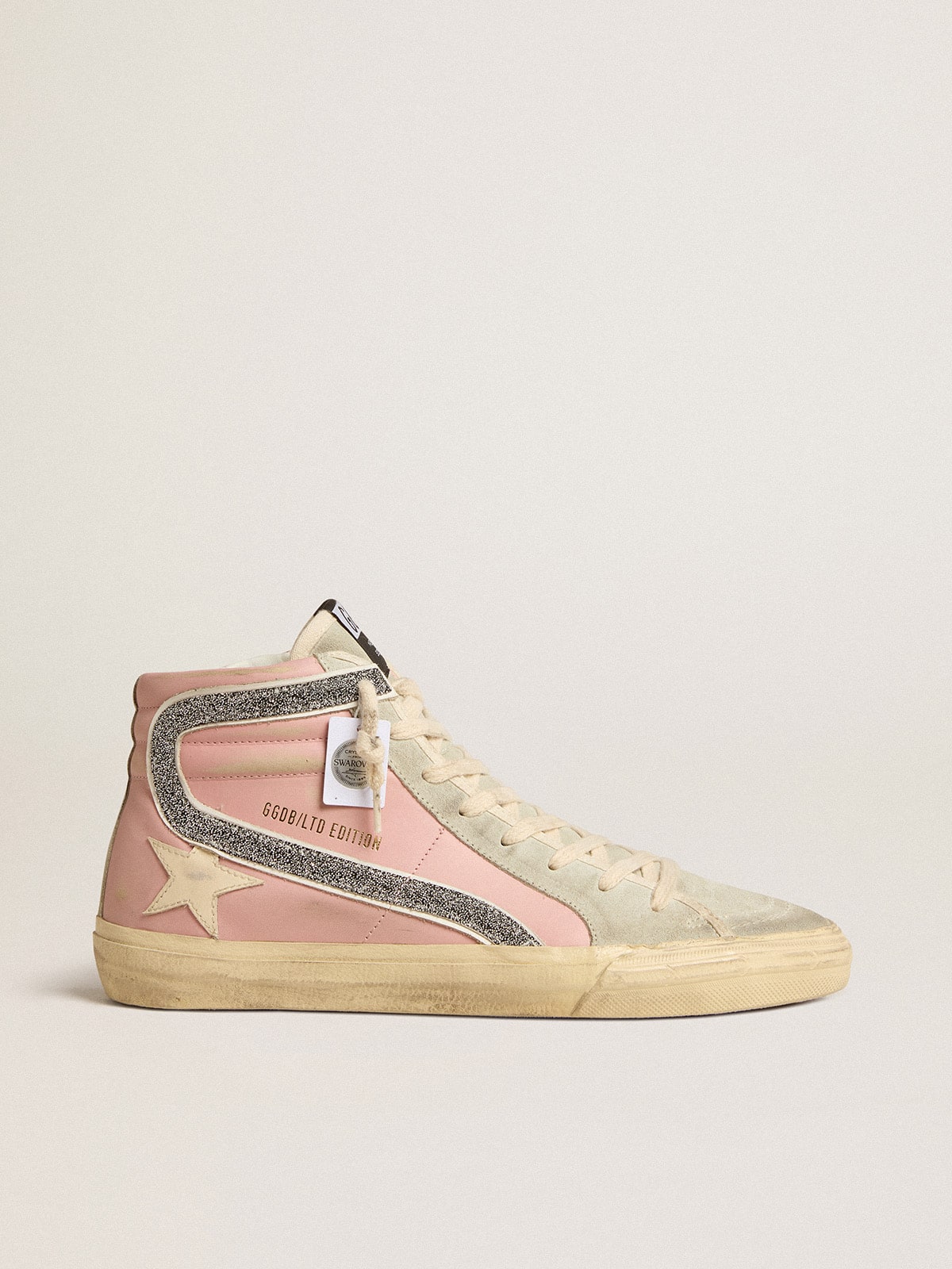 Golden Goose Pink Slide LTD With Leather Star And Swarovski Crystal Flash - Sneaker Türkiye