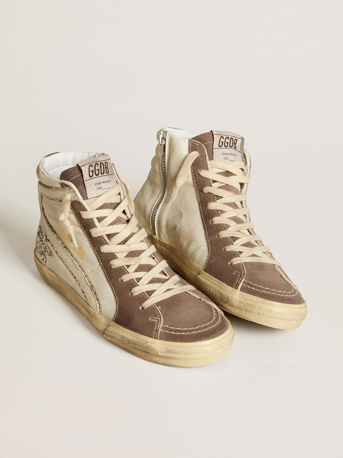 Golden Goose Slide In Nappa With Glitter Star And Patent Leather Flash - Sneaker Türkiye