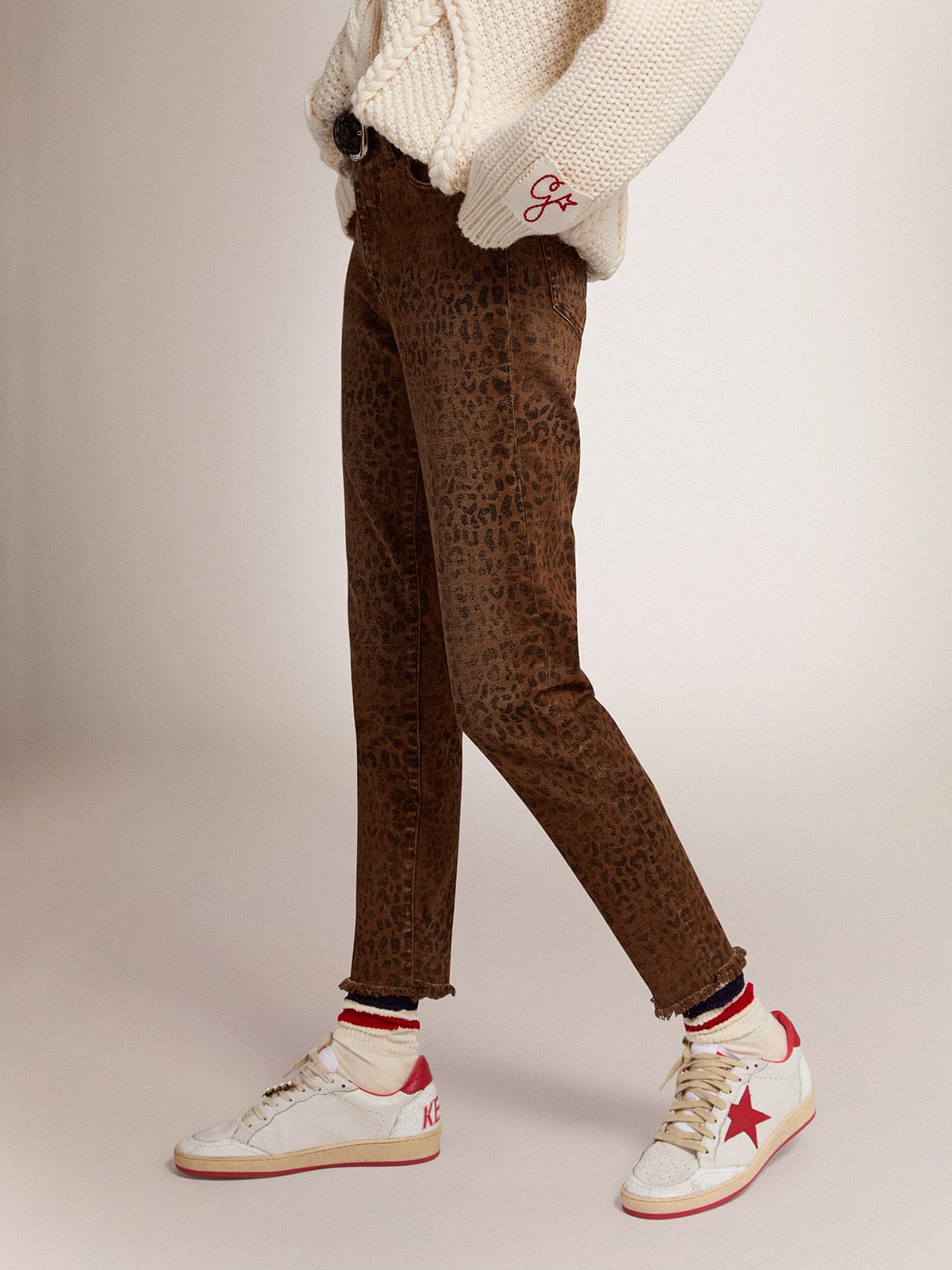 Golden Goose Women’s Ball Star In White Leather With Red Star And Heel Tab - Sneaker Türkiye