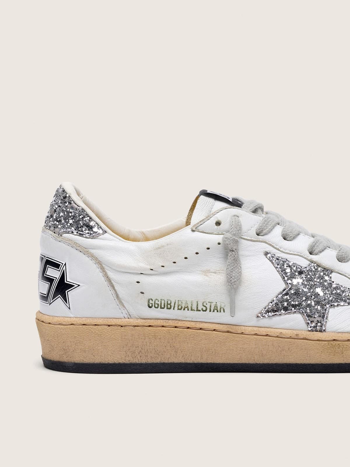 Golden Goose Women’s Ball Star In Nappa With White Star And Glitter Heel Tab - Sneaker Türkiye