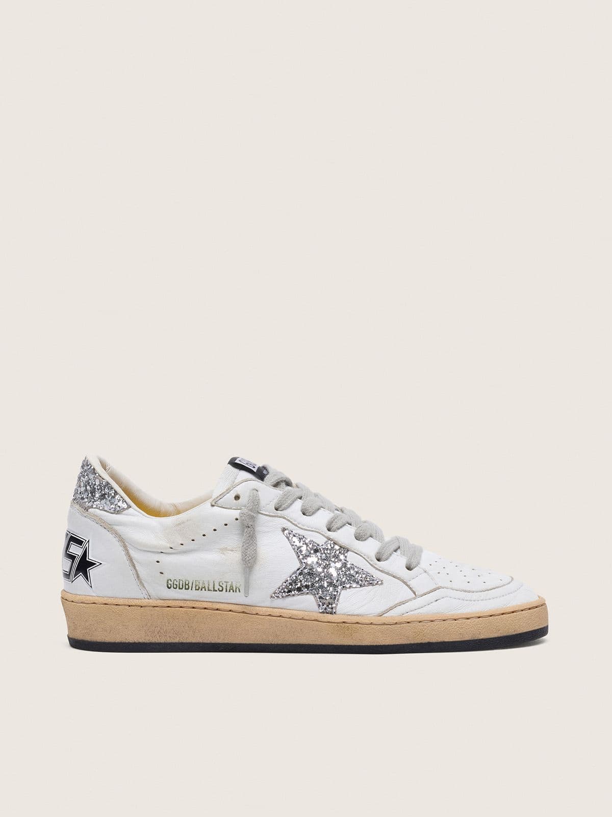 Golden Goose Women’s Ball Star In Nappa With White Star And Glitter Heel Tab - Sneaker Türkiye