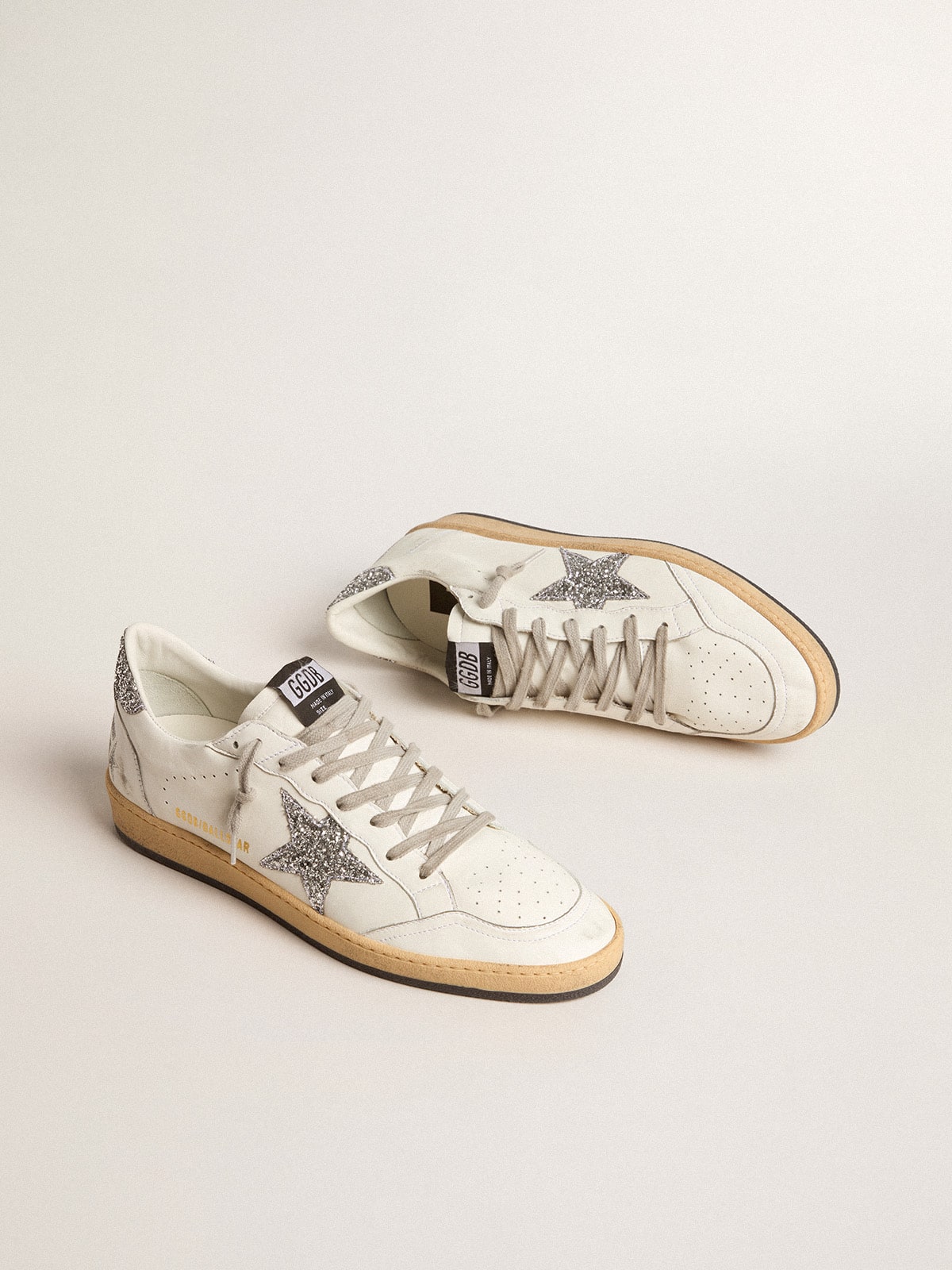 Golden Goose Women’s Ball Star Wishes In Nappa Leather With Glitter Star And Heel Tab - Sneaker Türkiye