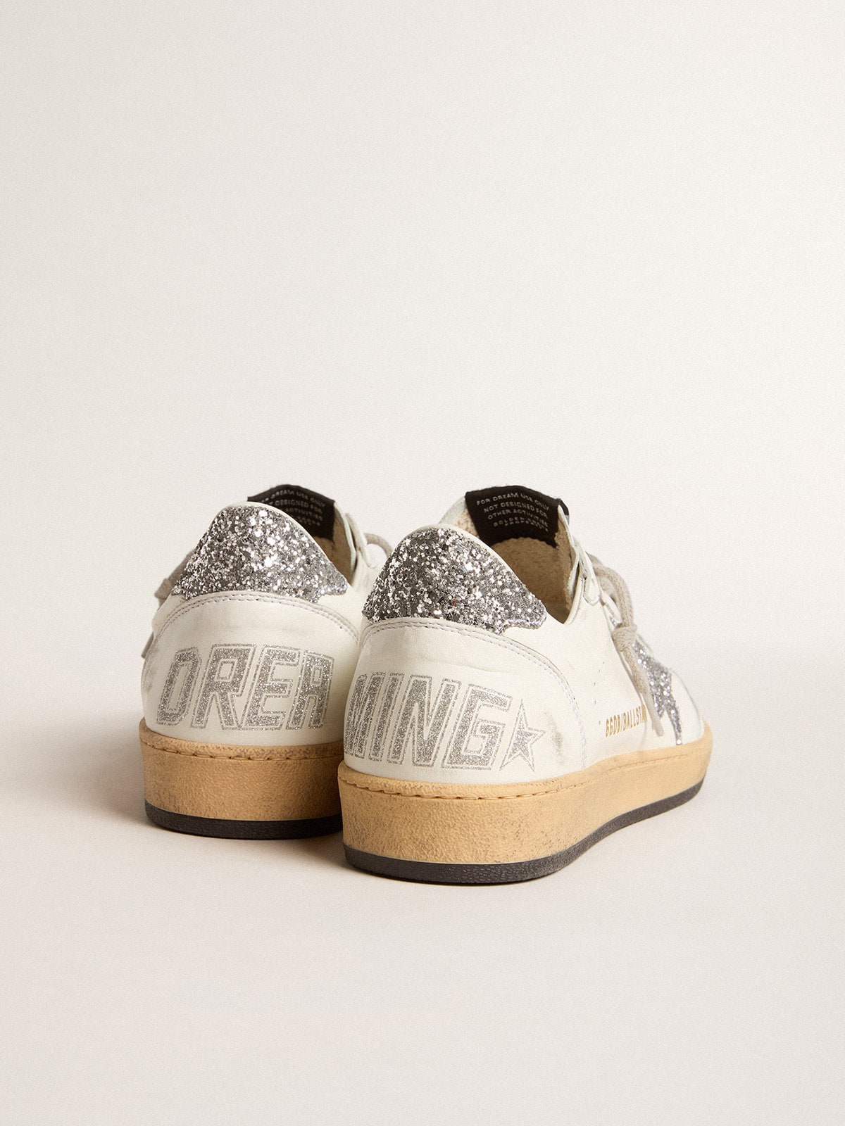 Golden Goose Women’s Ball Star Wishes In Nappa Leather With Glitter Star And Heel Tab - Sneaker Türkiye