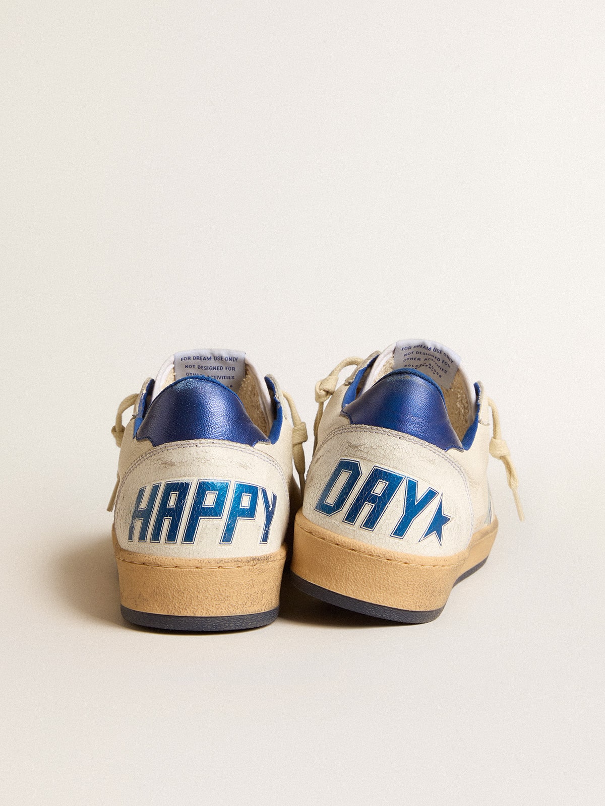 Golden Goose Women’s Ball Star Wishes In White Nappa Leather With Bright Blue Star And Heel Tab - Sneaker Türkiye
