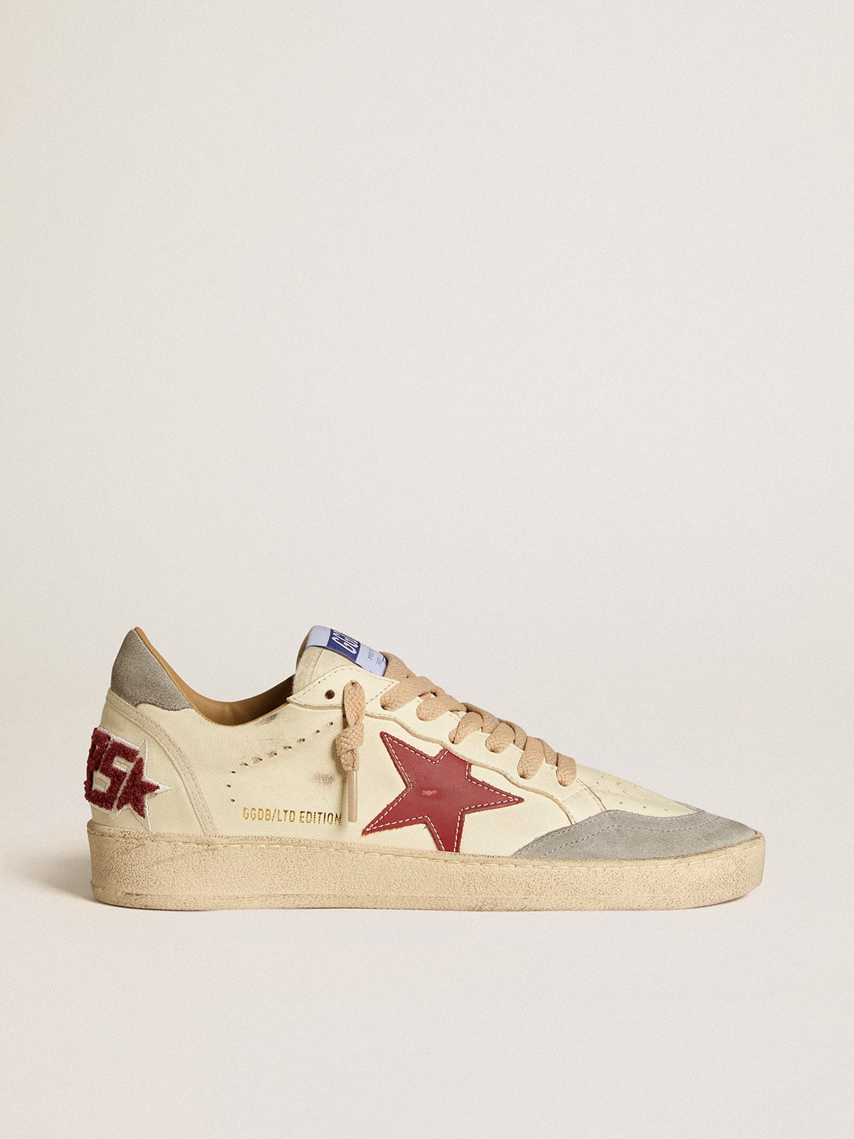 Golden Goose Women’s Ball Star LTD In Nappa With Leather Star And Silver Suede Heel Tab - Sneaker Türkiye