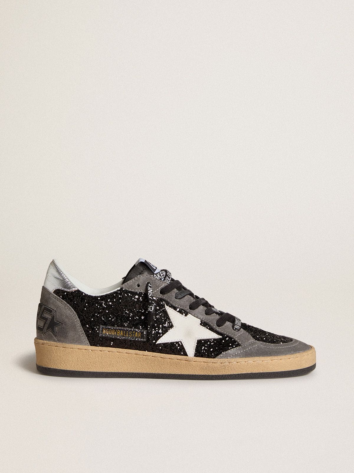 Golden Goose Women’s Ball Star In Glitter With Leather Star And Metallic Leather Heel Tab - Sneaker Türkiye