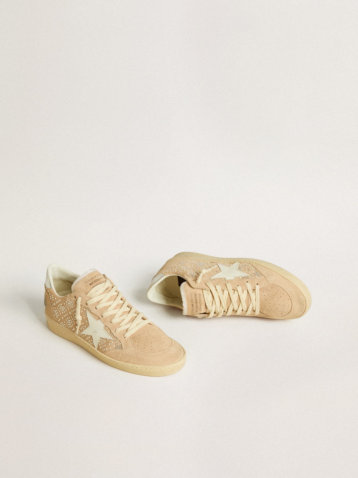 Golden Goose Ball Star In Suede And Swarovski Crystals With Leather Star And Metallic Heel Tab - Sneaker Türkiye