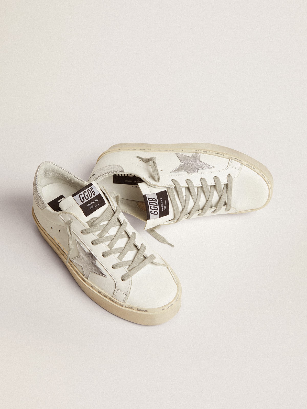Golden Goose Women’s Hi Star With Star And Metallic Silver Heel - Sneaker Türkiye
