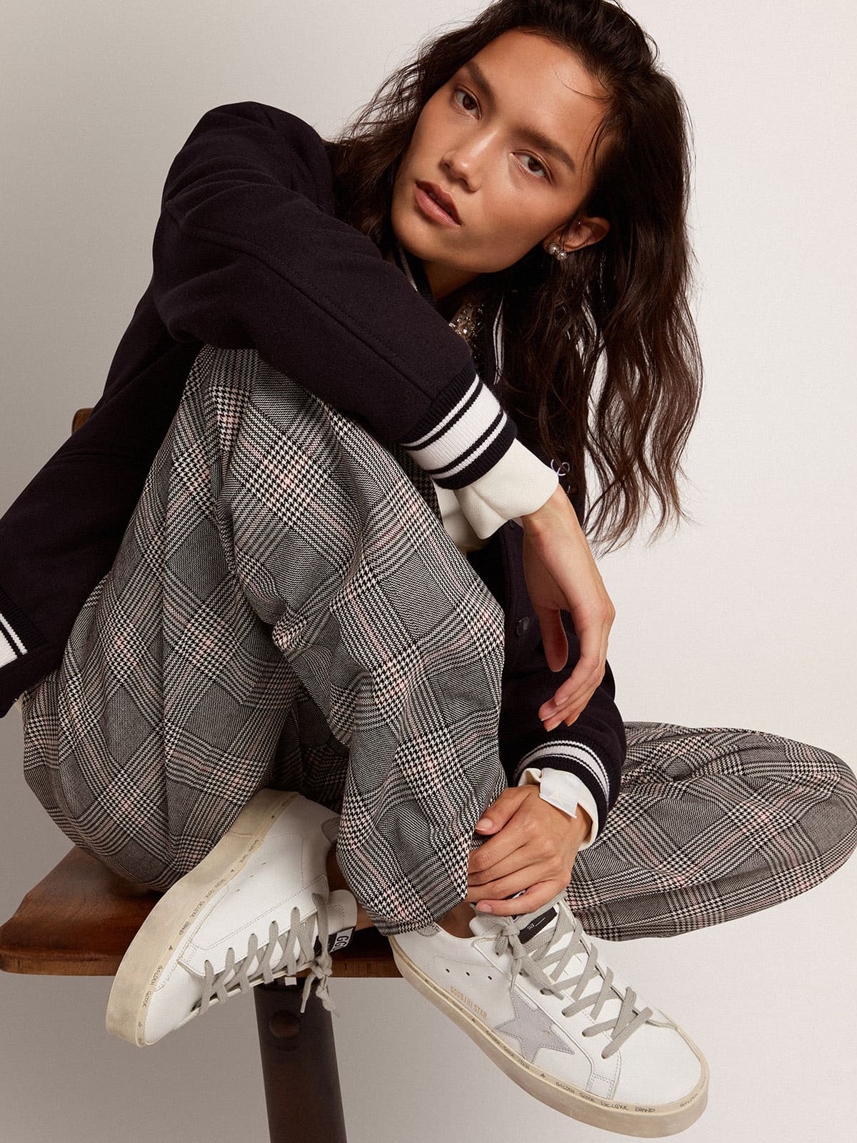 Golden Goose Women’s Hi Star With Star And Metallic Silver Heel - Sneaker Türkiye